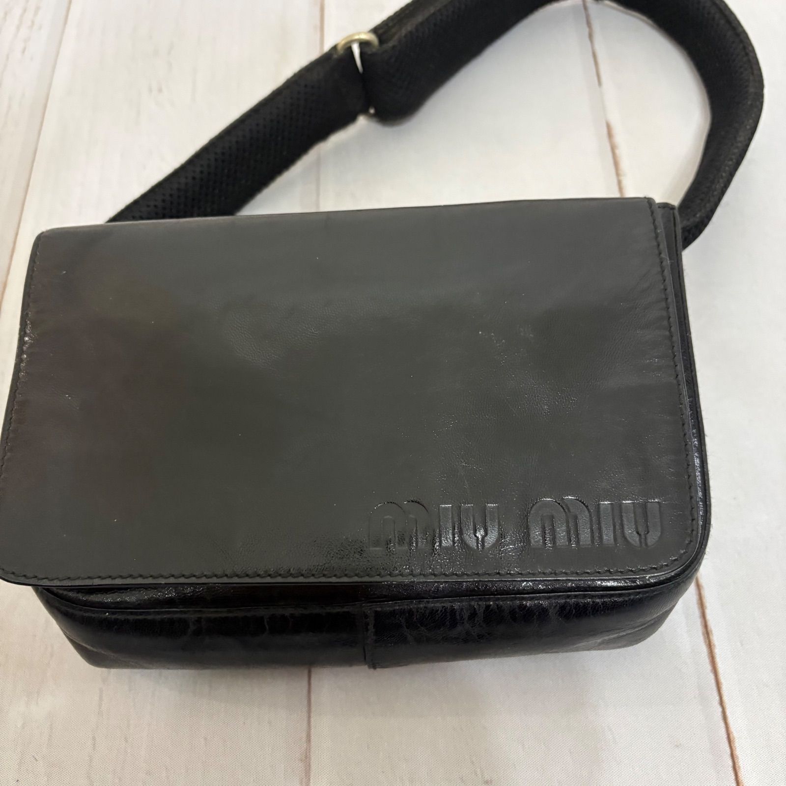 miu miu archive belt leather shoulder bag y2k ミュウミュウ