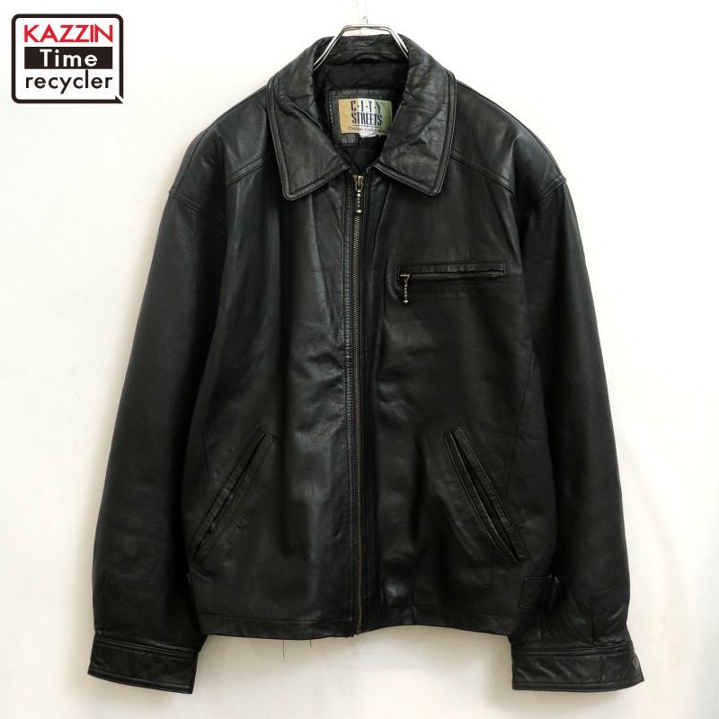 90s vintage レザージャケット メンズ XLサイズ相当 ビッグサイズ