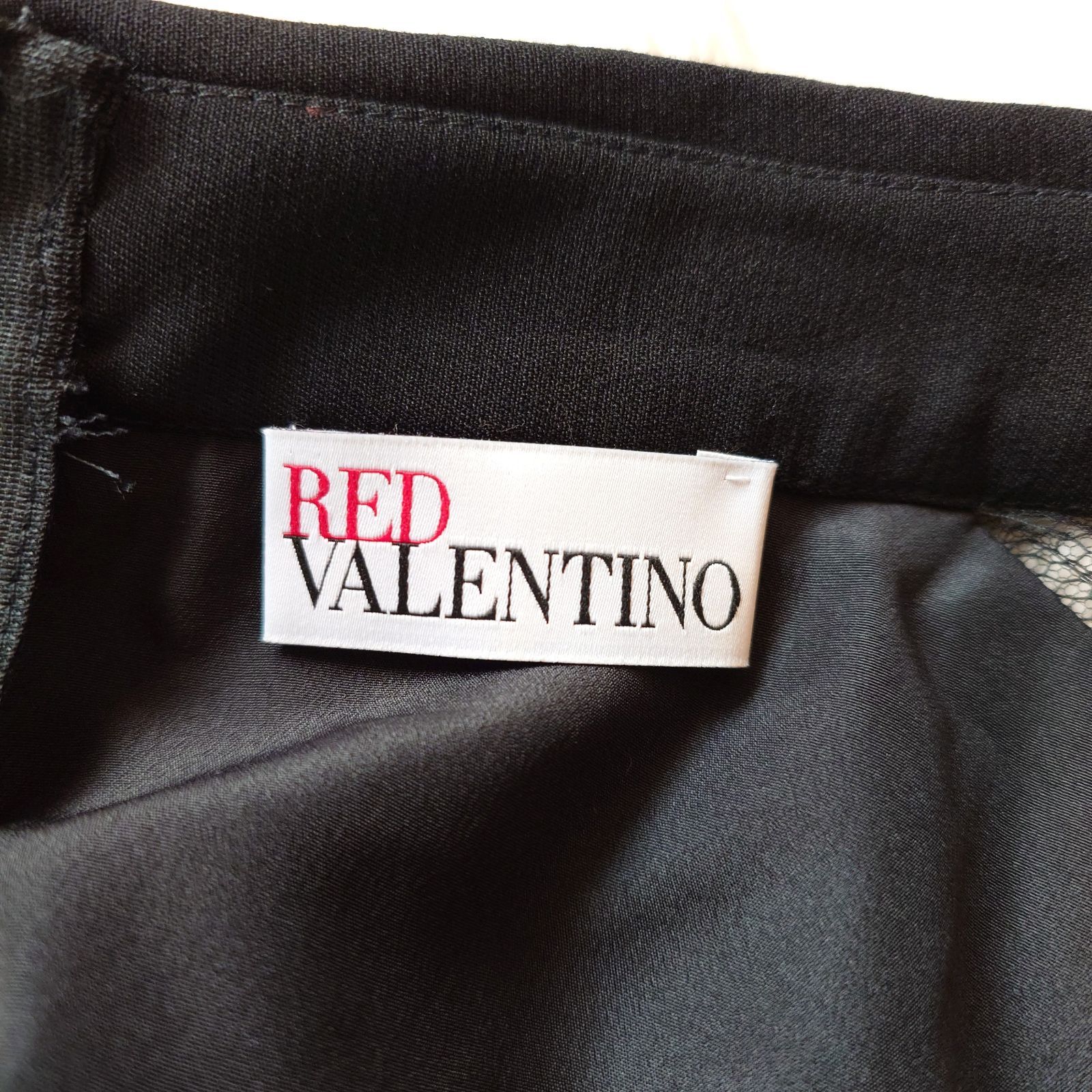 美品 レッドヴァレンティノ RED VALENTINO スカラップ ワンピース