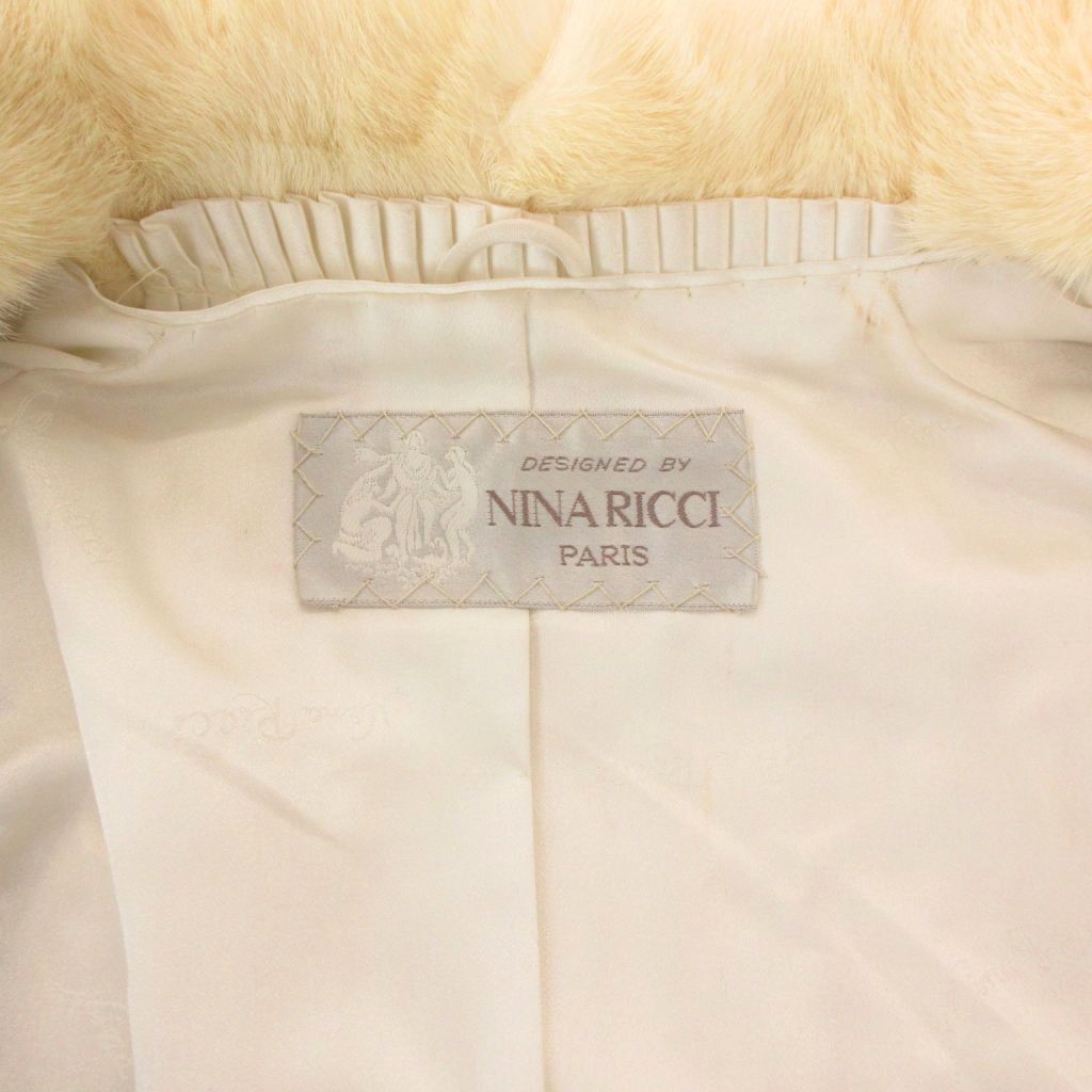 ニナリッチ NINA RICCI パールミンクファー コート 毛皮 ショート 13