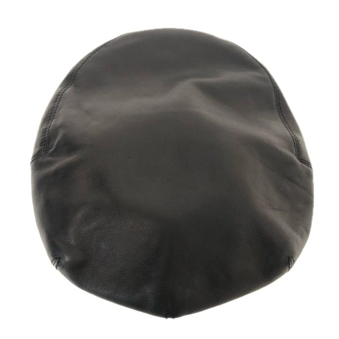 GUCCI グッチ ハンチング 帽子 レザー 075195 28531 ブラック Lサイズ