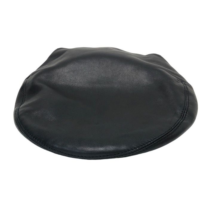 GUCCI グッチ ハンチング 帽子 レザー 075195 28531 ブラック Lサイズ