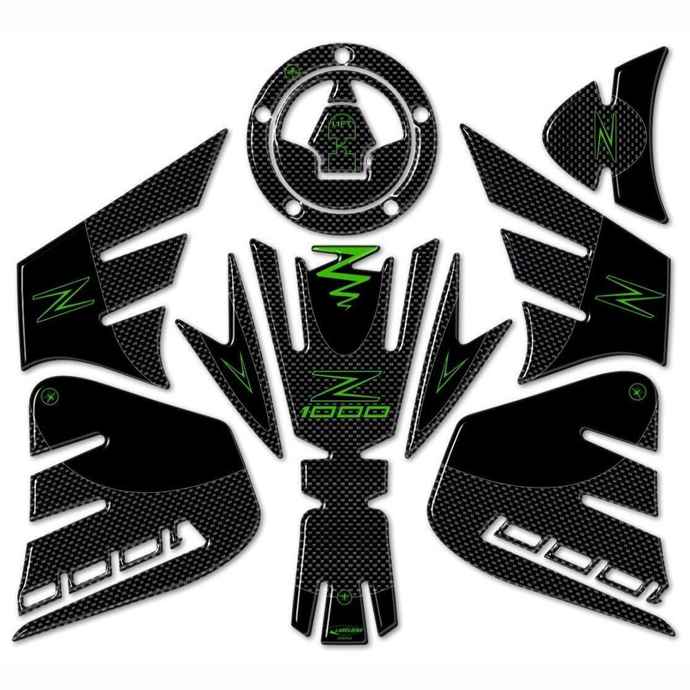 KAWASAKI 3Dステッカーセット Z1000(14-20) 【LabelBike製】LB-KSET101