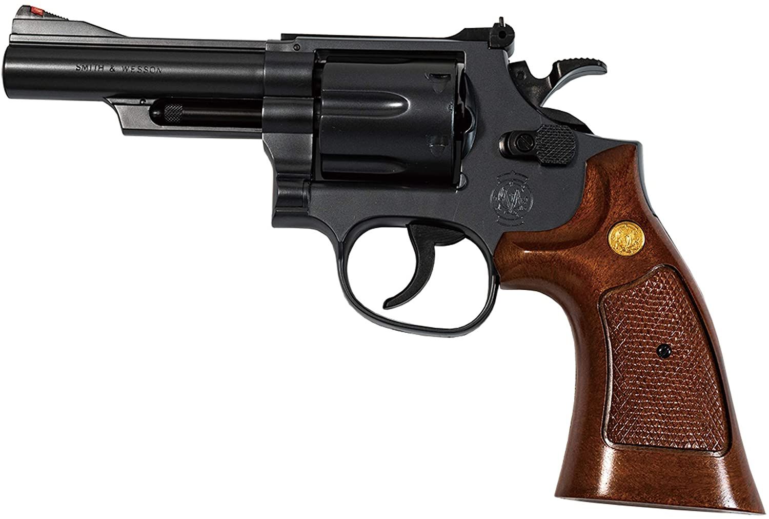 おもちゃ クラウン 低年齢 S&W M19 4インチ ウッドタイプグリップ エアリボルバー 10歳以上用