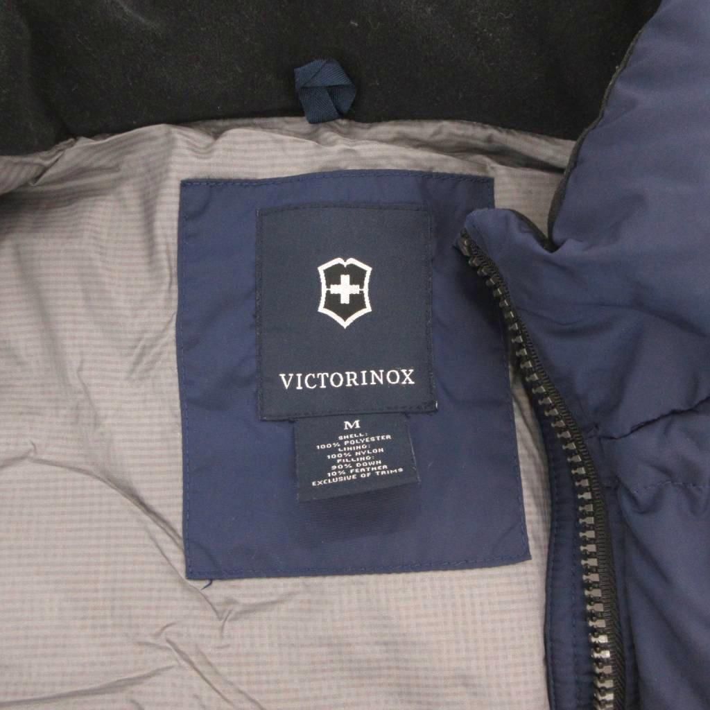 ビクトリノックス VICTORINOX ダウンベスト ジップアップ ワッペン