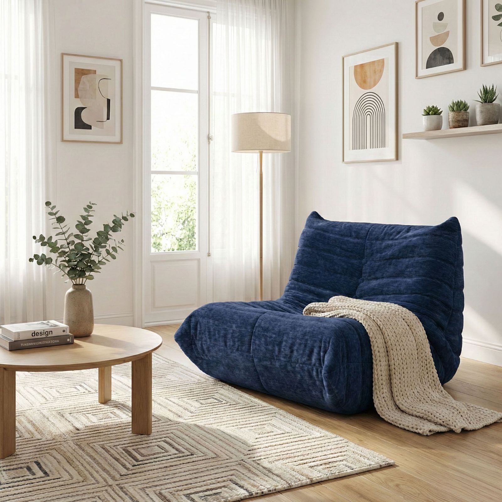 リーンロゼ風ソファ｜新品✨定価30,000円！北欧風 フロアソファ 一人用