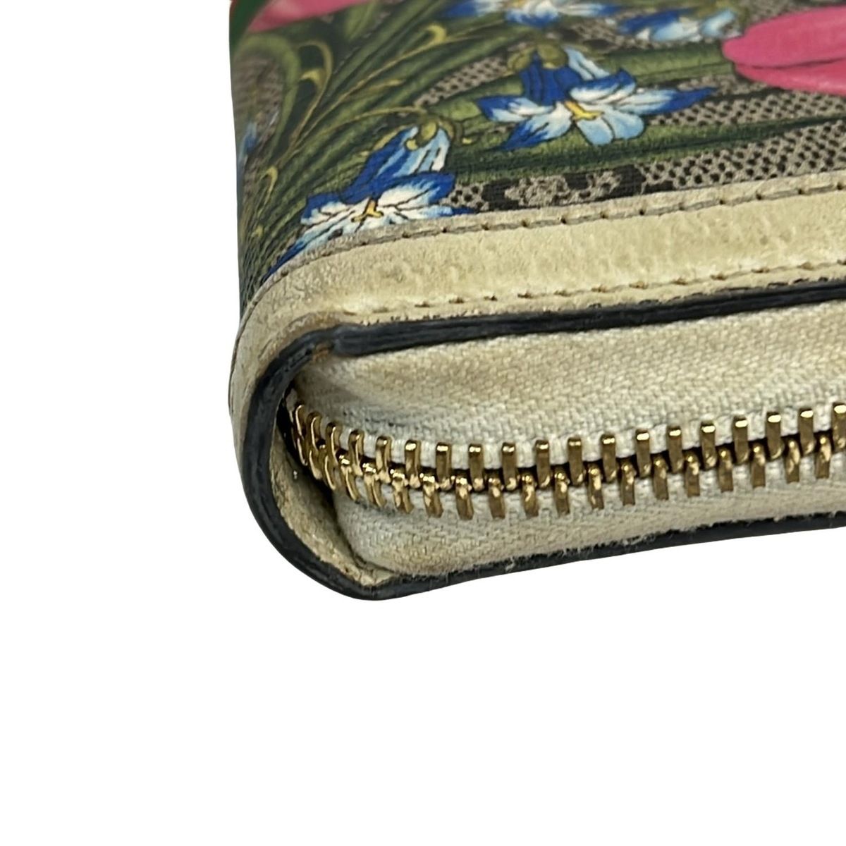 GUCCI(グッチ) 長財布 オフィディア 523154 ベージュ×ダークブラウン 