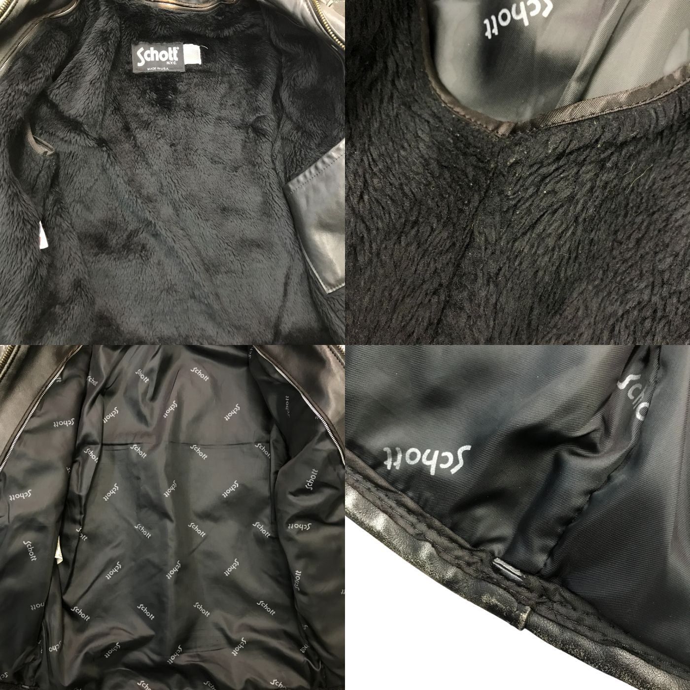Schott ショット シングルライダースジャケット メンズ カウレザー