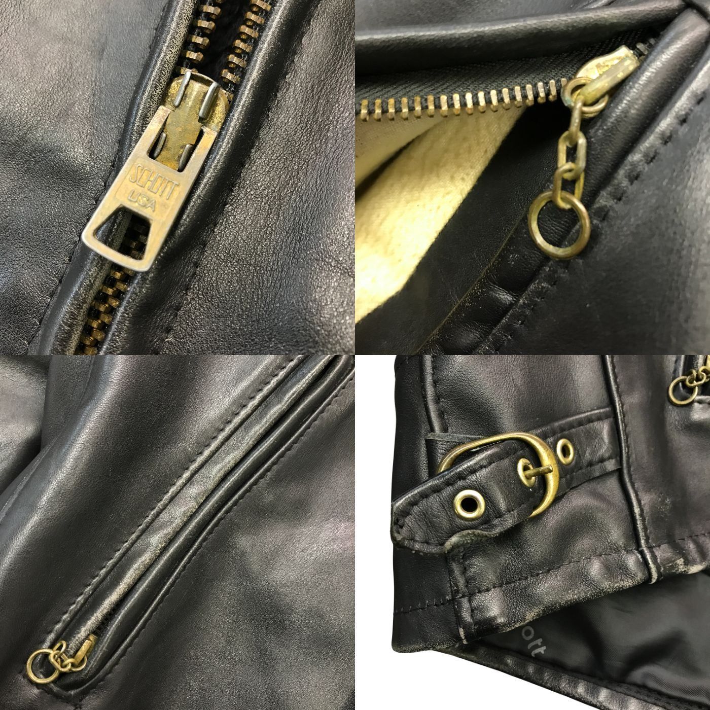 Schott ショット シングルライダースジャケット メンズ カウレザー