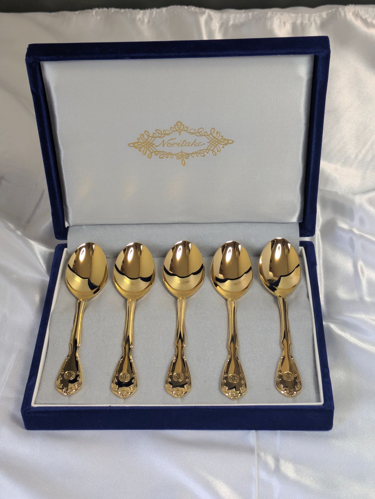 5本と6本 スプーンセット 金メッキ Noritake Noritake 全長 洋白銀器 EPNS 5本セット スプーン 金メッキ ノリタケ カトラリー(スプーン等)