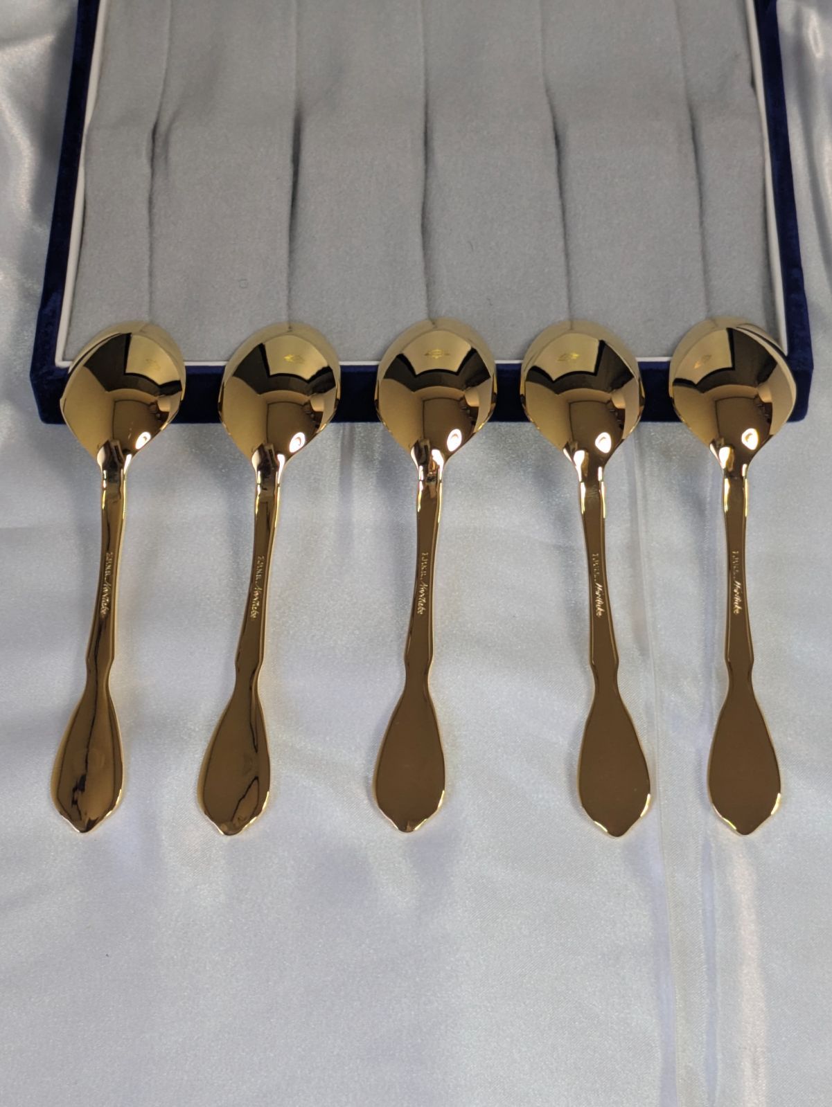 Noritake ノリタケ 金メッキ スプーン 5本セット EPNS 洋白銀器 全長