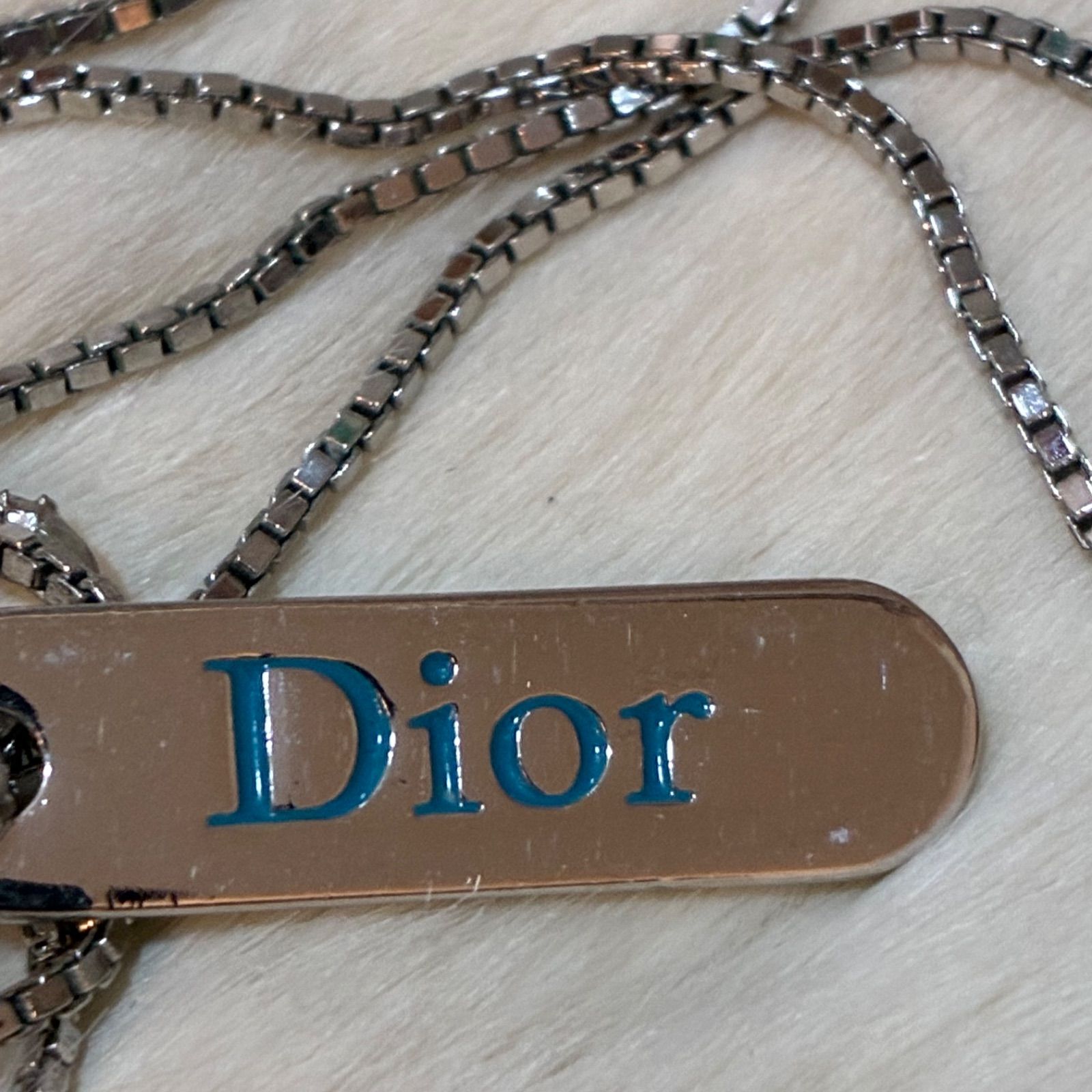 クリスチャンディオール ChristianDior シルバーカラープレート ブルー
