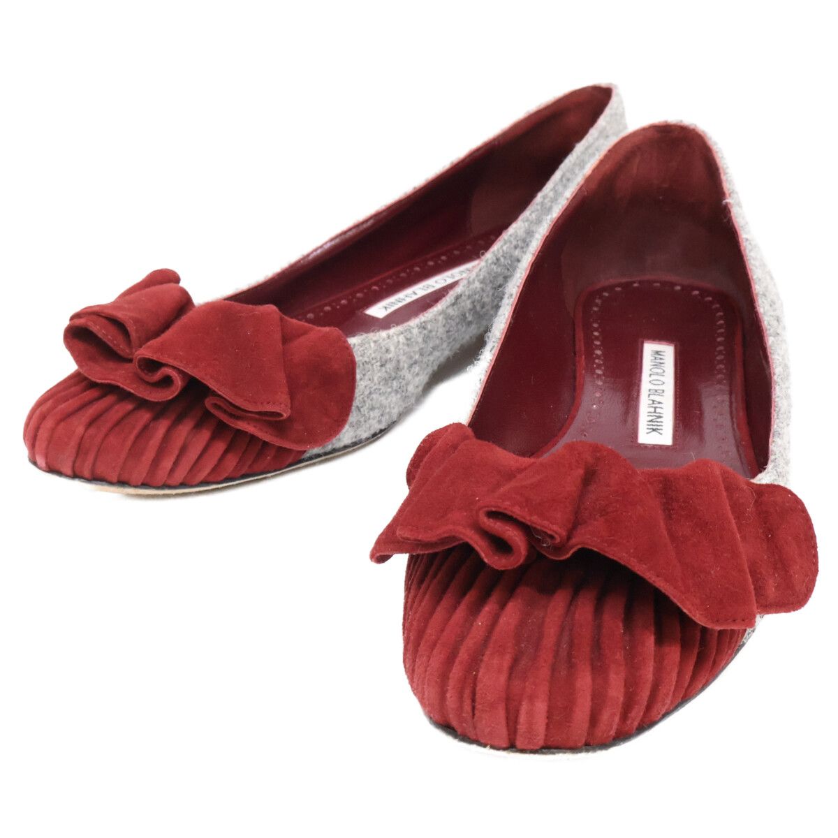 MANOLO MANOLO BLANIK スエードフラットシューズ 23.5 BLAHNIK マノロ 
