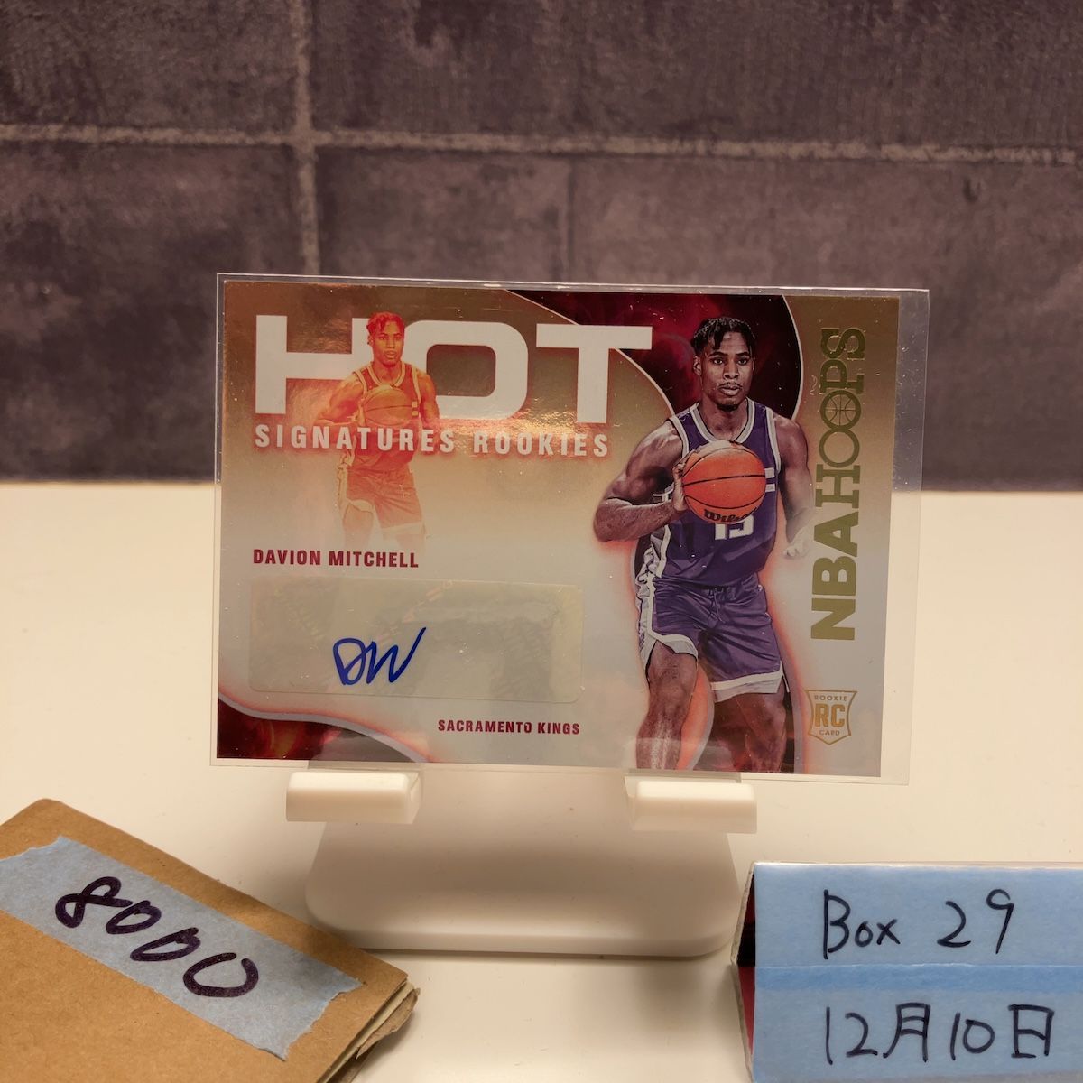 2021-22 Panini Hoops Davion Mitchell 直筆サインカード Sacramento 