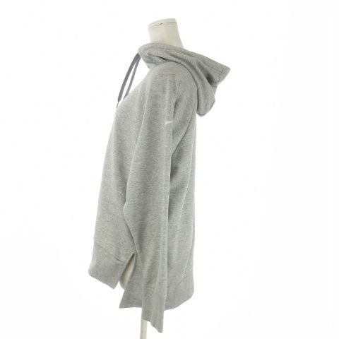 ナイキ NIKE DRI-FIT ジップパーカー スウェット L グレー フード付き サイドスリット /AO12 GY58