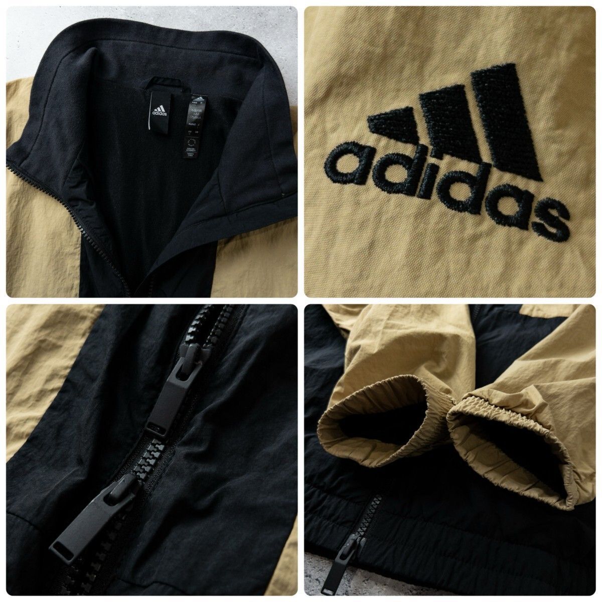 アディダス ウインドブレーカー ナイロン セットアップ 上下 L 美品 アディダス adidas ウーブン ウインドブレーカー 上下 セットアップ