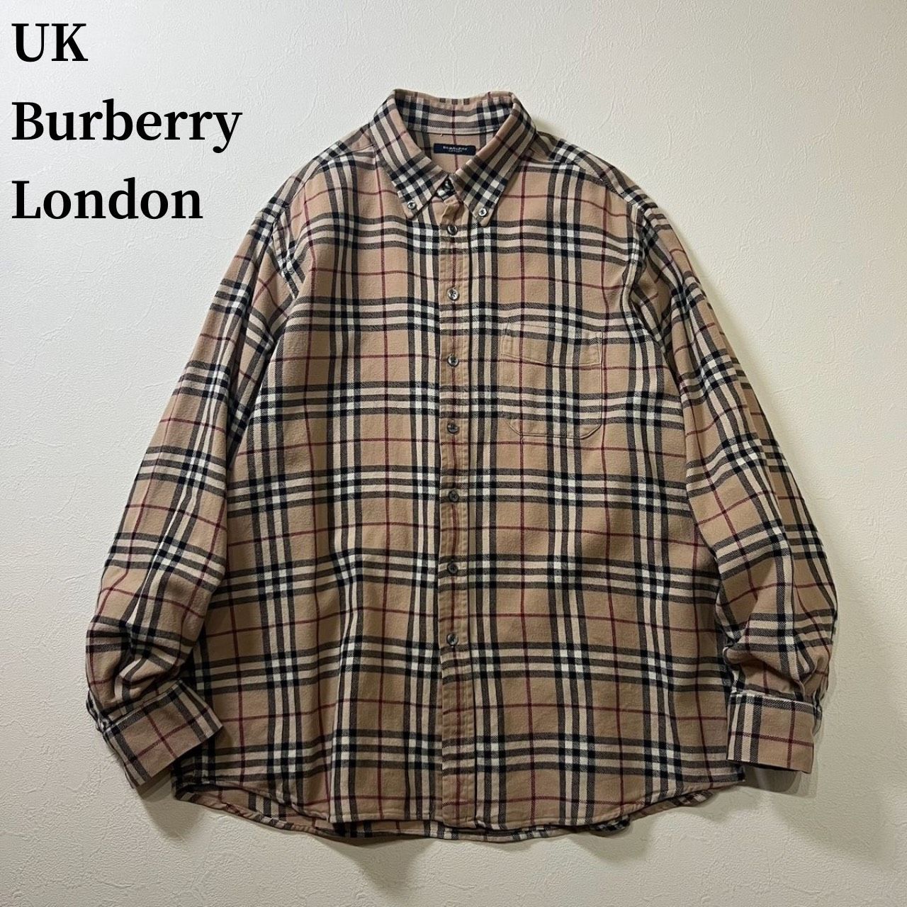 UK Burberry London BD ノバチェック 長袖シャツ バーバリーロンドン 