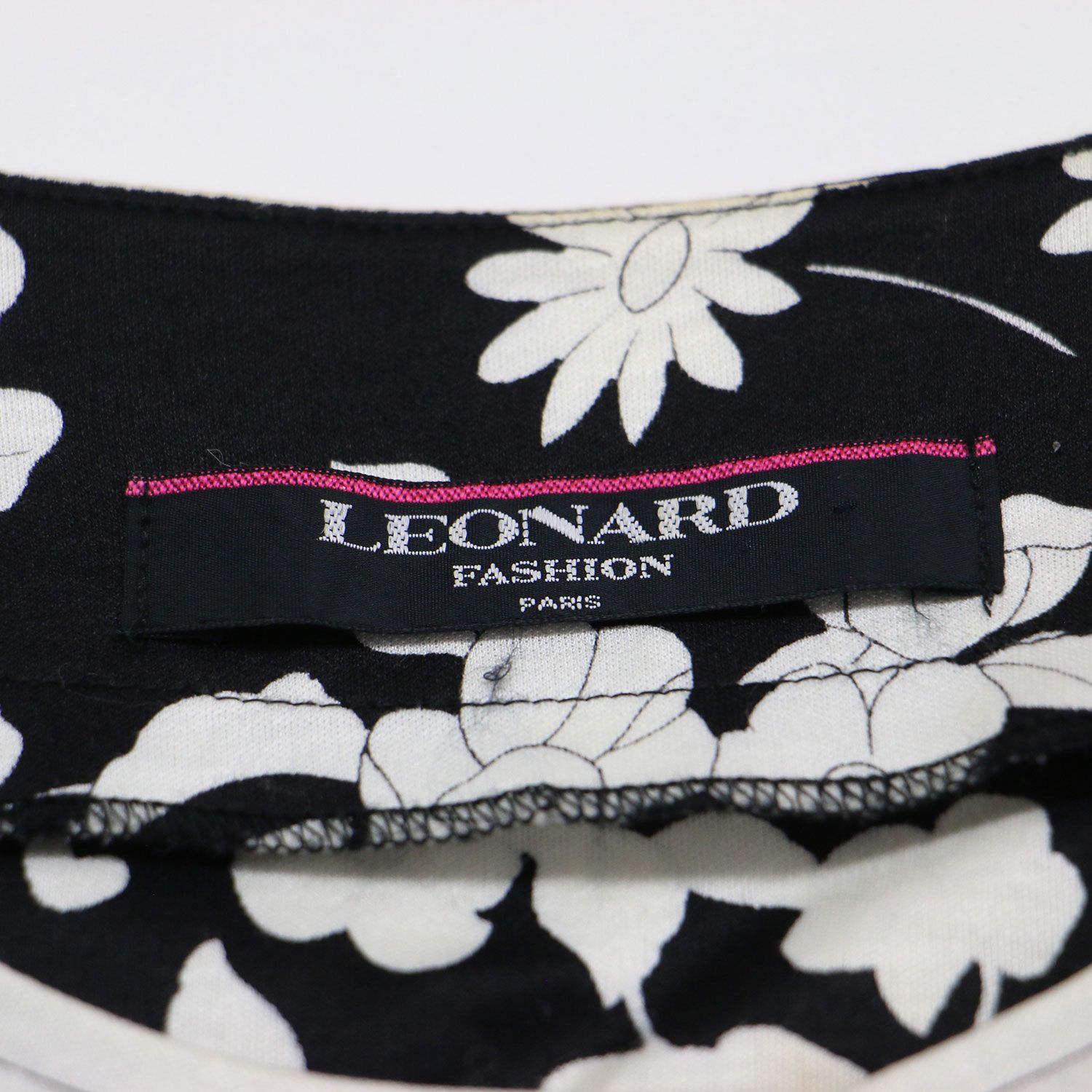 レディース LEONARD レオナール ジャケット ブラック ホワイト 黒白 