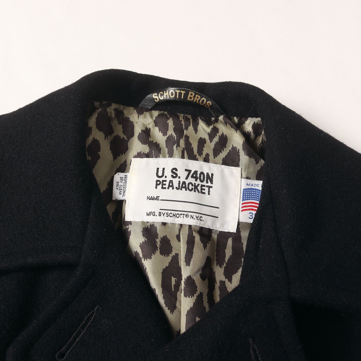 STUSSY ステューシー コート ブラック 黒 サイズ:38(M) | Schott 裏地 