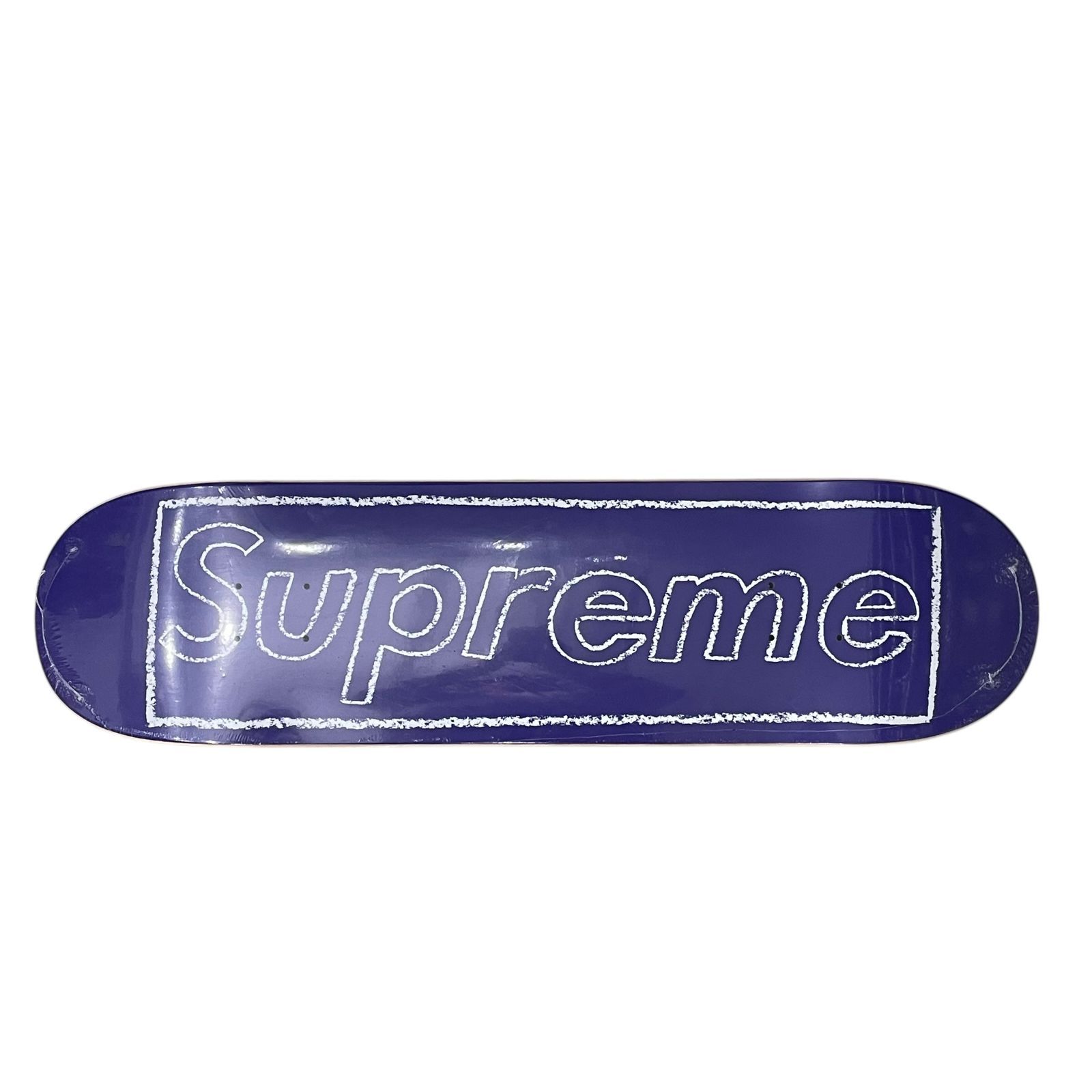 SUPREME】 KAWS CHALK BOX LOGO SKATEBOARD DECK PURPLE シュプリーム