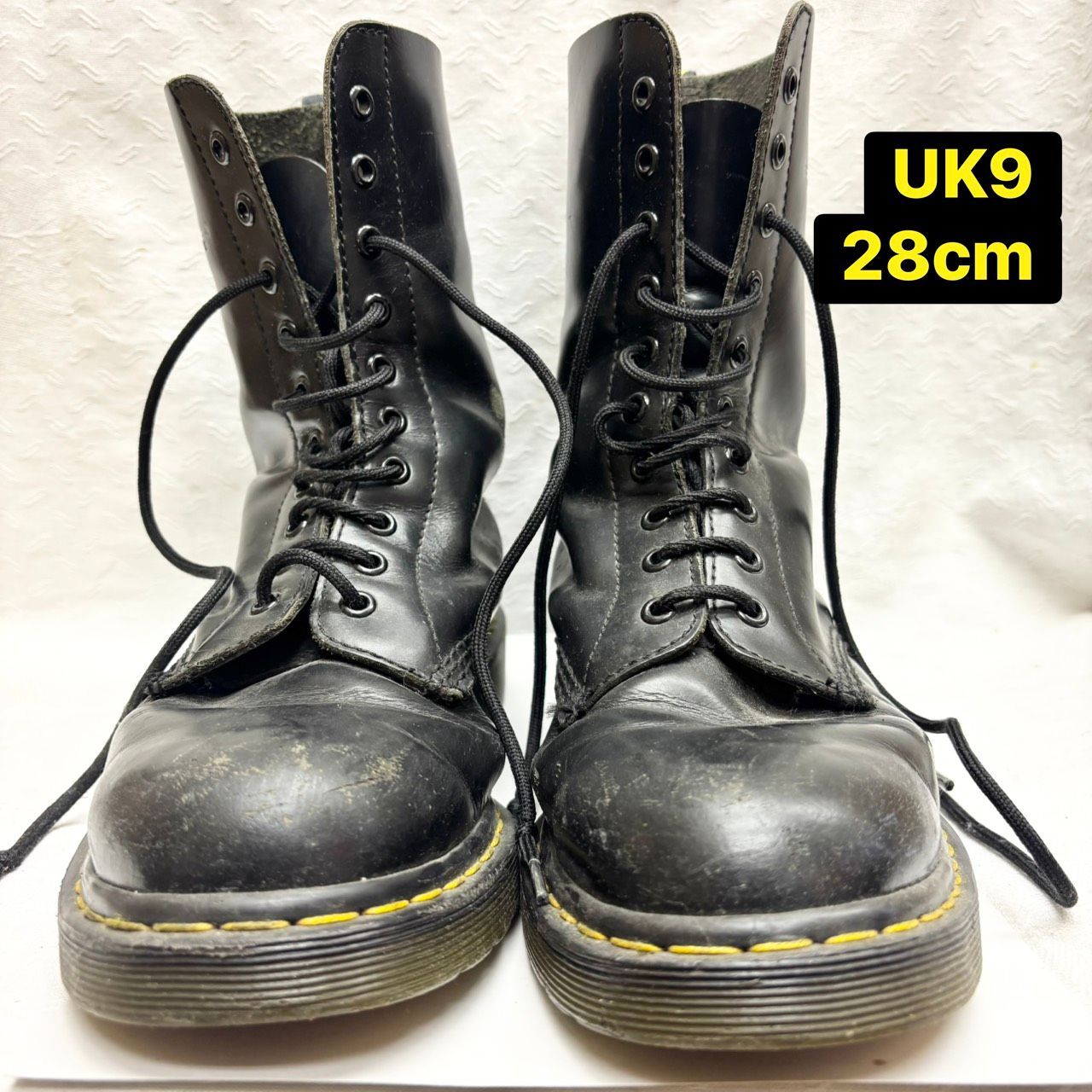 ドクターマーチンUK9 28cm程度 405 Dr.Martens 10ホール ブーツ UK9 28cm ブラック ドクターマーチン