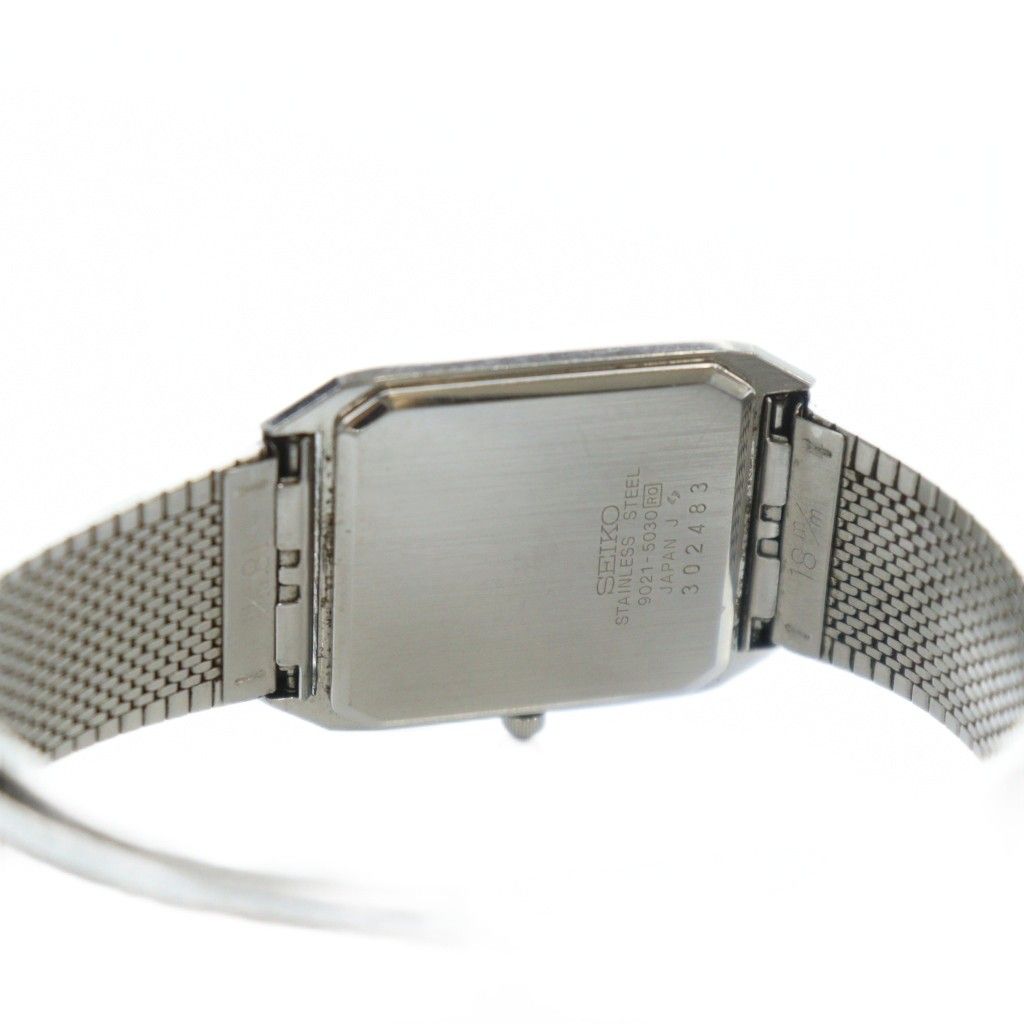 【稼働 新品電池】SEIKO シルバー シャリオ 薄型ドレス 9021-5030 セイコー SEIKO 9021-5030 Chariot シャリオ 腕時計 ウォッチ クォーツ