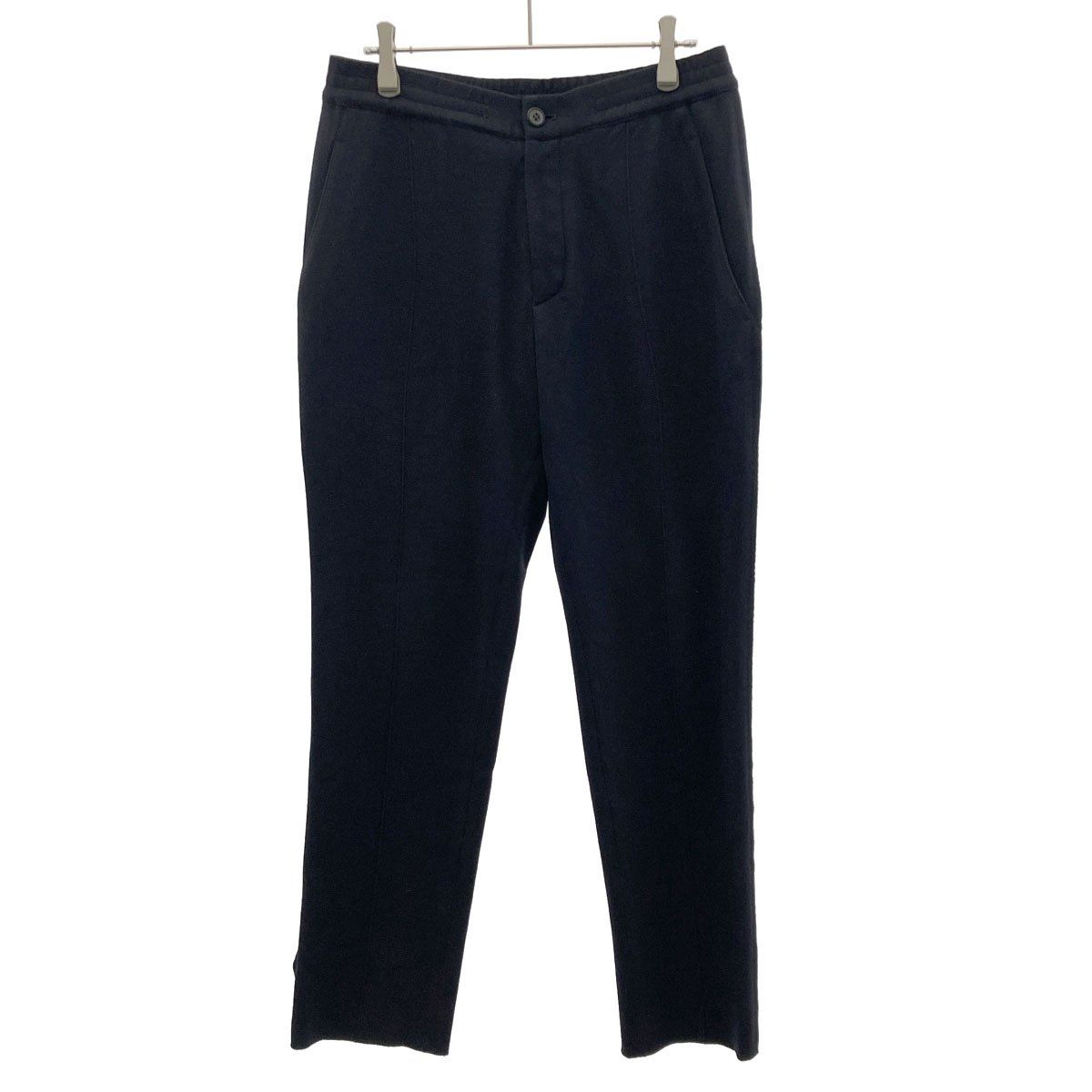 メンズ LANVIN ランバン イージーニットスラックスパンツ ネイビー 44