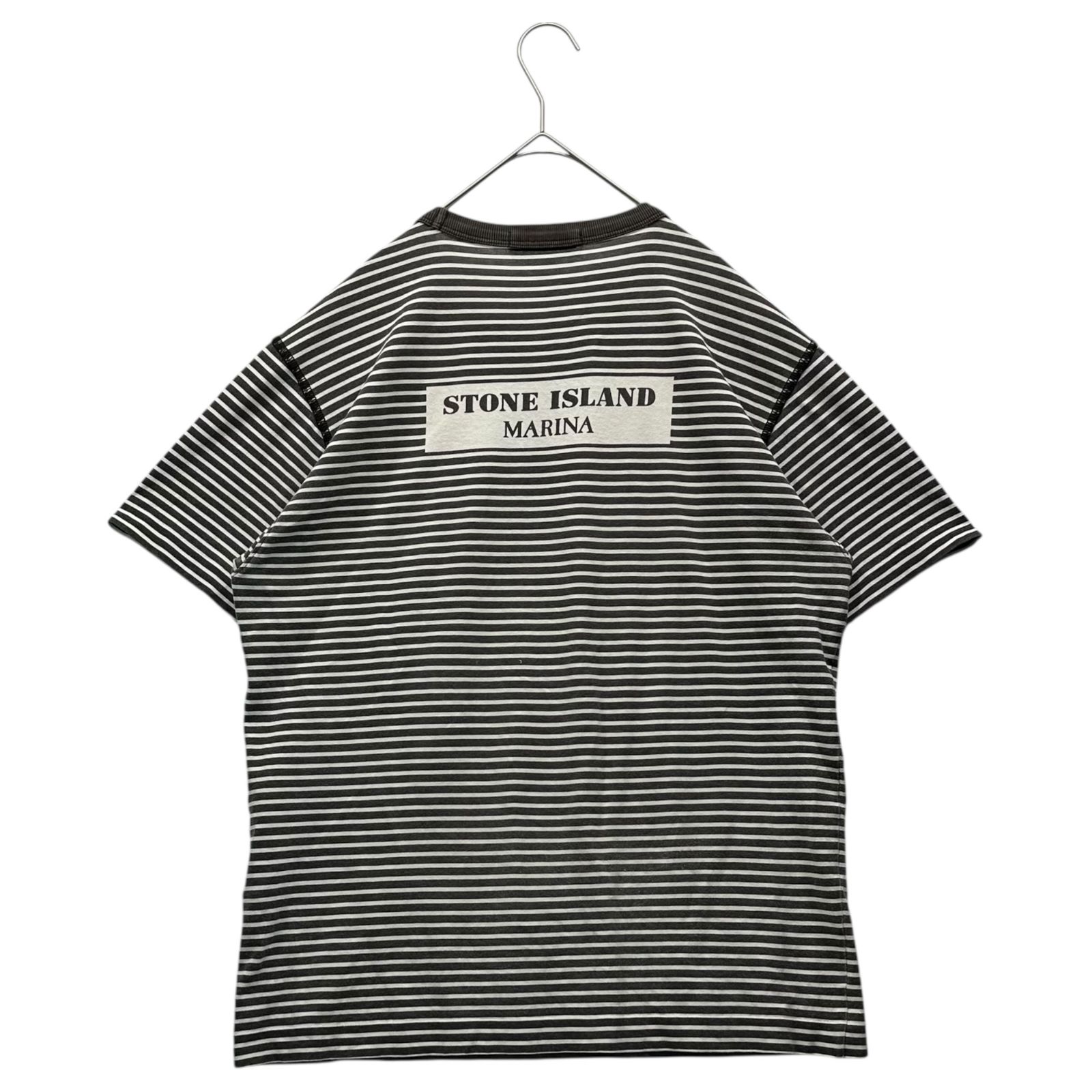 STONE ISLAND(ストーンアイランド) Chest-Embroidered Striped Crew