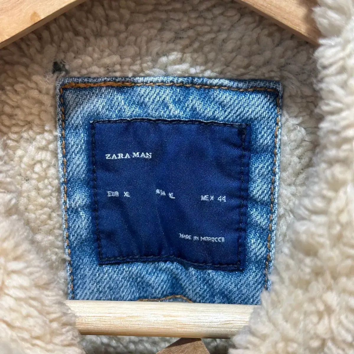 ZARA ライトブルー デニム ボア裏地 ジャケット ZARA裏ボア デニム 