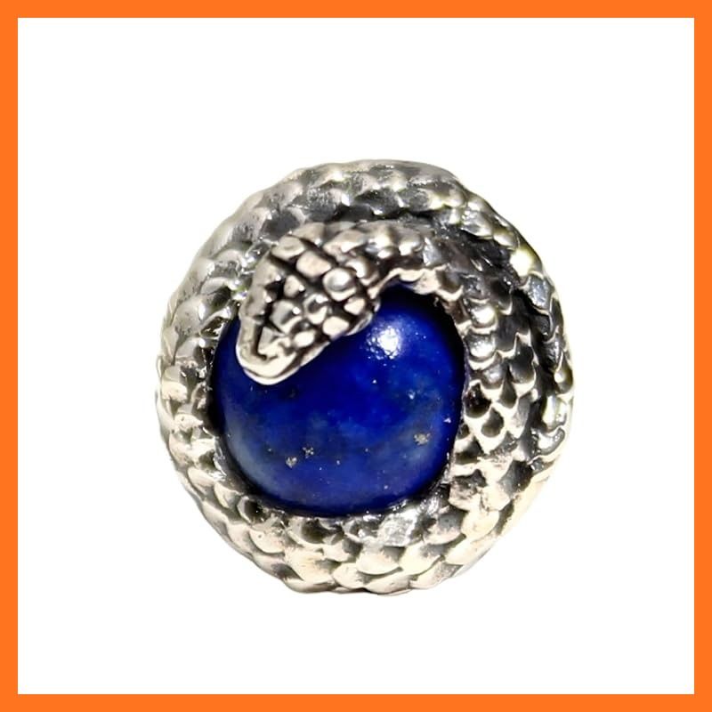 [Brand New] goodvibrations lapis lazuli earrings snake snake snake men's women's silver 1