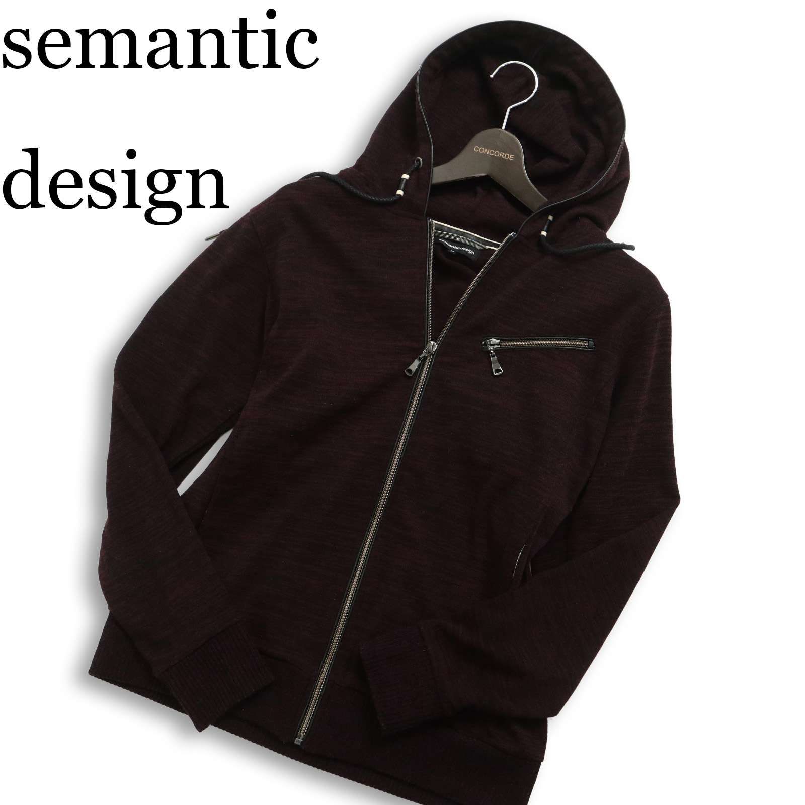 semantic design セマンティック デザイン 通年 ニット☆ パーカー 