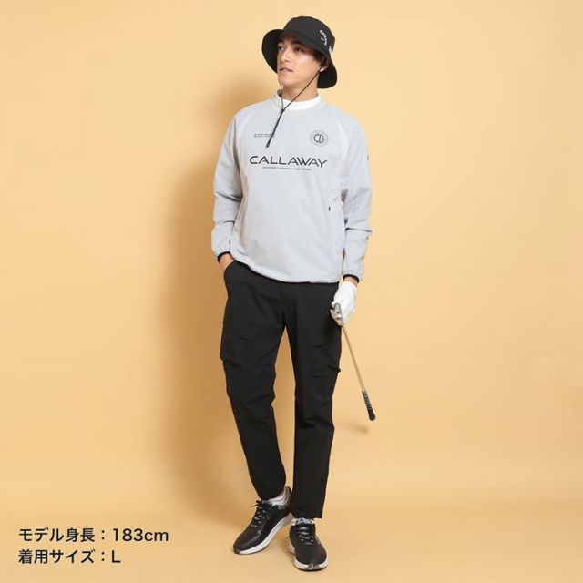キャロウェイ ゴルフパンツ メンズ 3L 裏起毛 グレー ストレッチ
