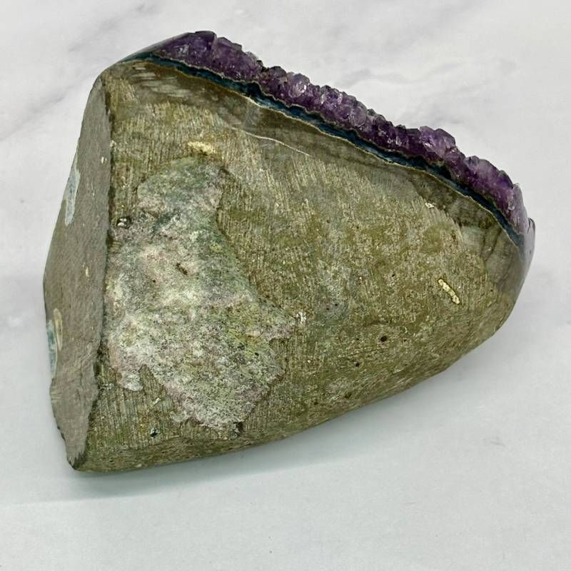  深みパープルが映える アメジストジオード 約312g インテリア天然石 原石 置物 シンプル おしゃれ 一点物 ps279 ブレスレット収納 置物 インテリア小物