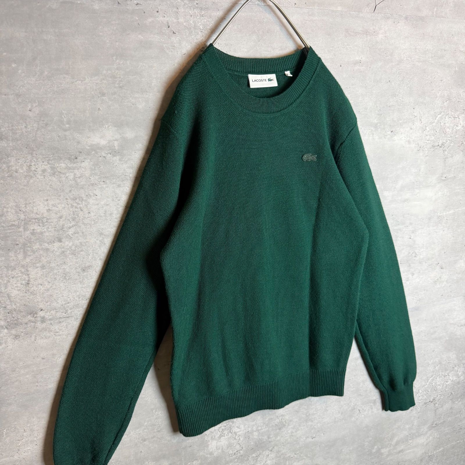ラコステ LACOSTE セーター 刺繍ロゴ ワンポイントロゴ グリーン 3 M 