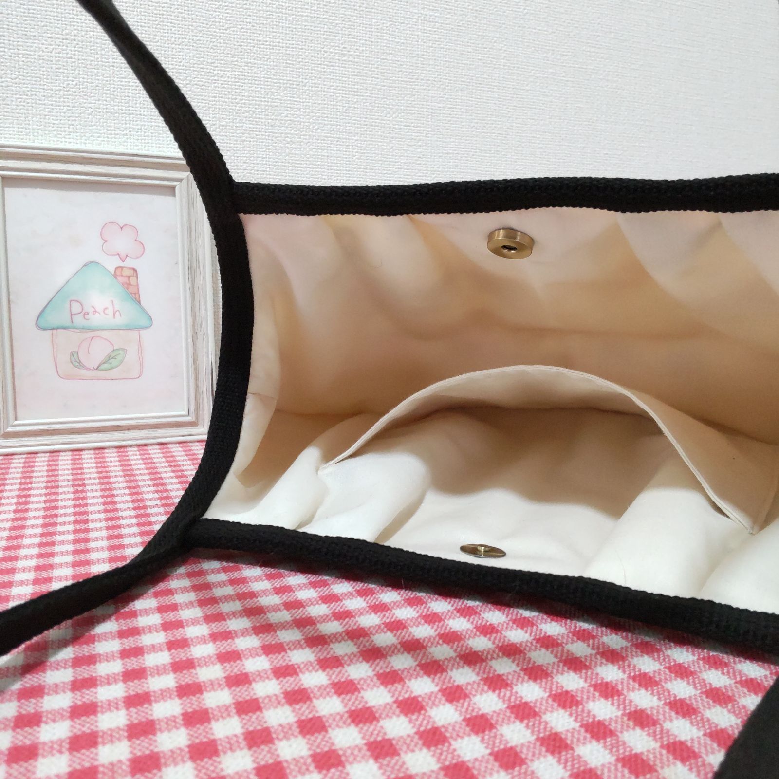 グラニーバッグ(手書き風猫ちゃん＊ピンク系) - メルカリ