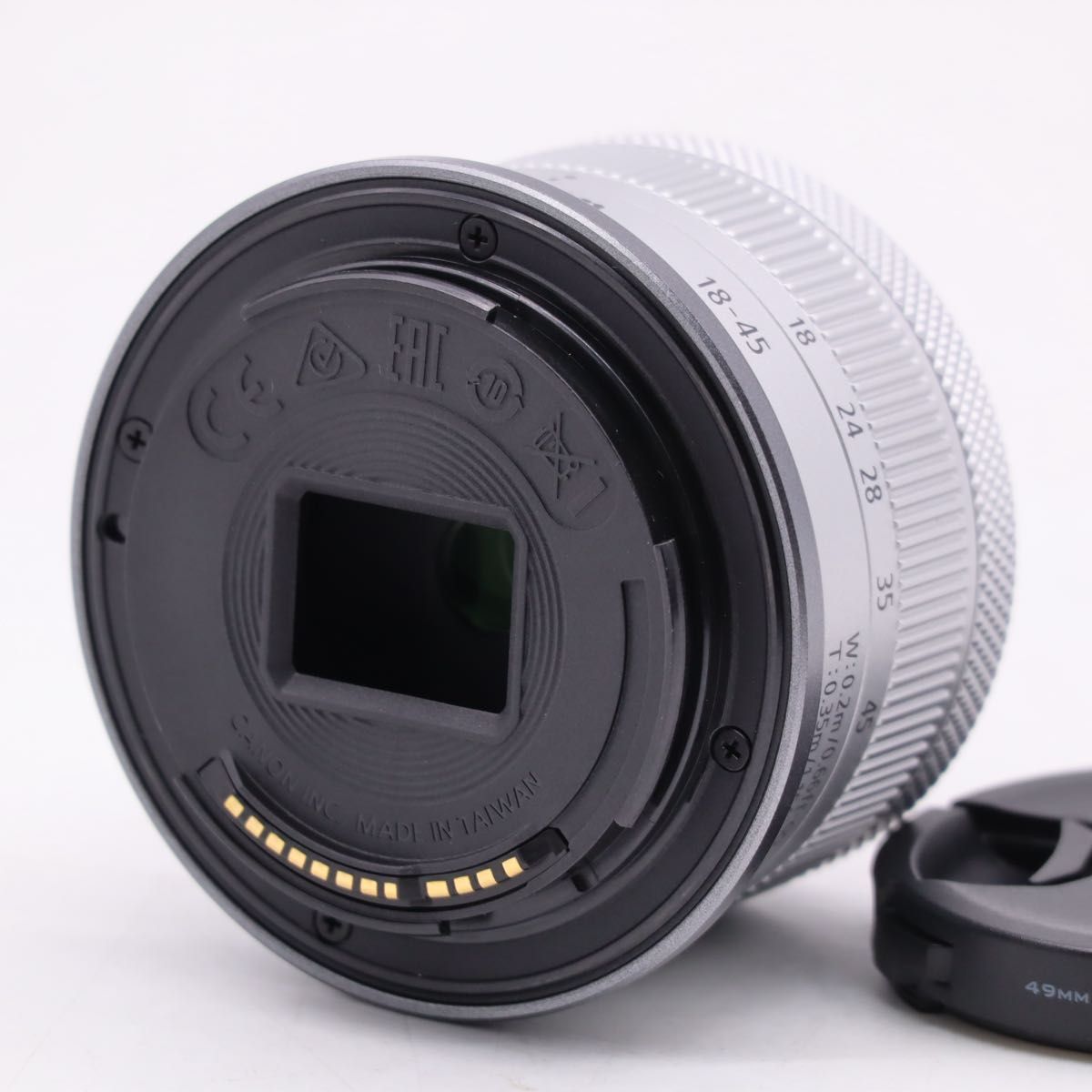 Canon RF-S18-45mm F4.5-6.3 IS STM シルバー コンパクト標準ズーム