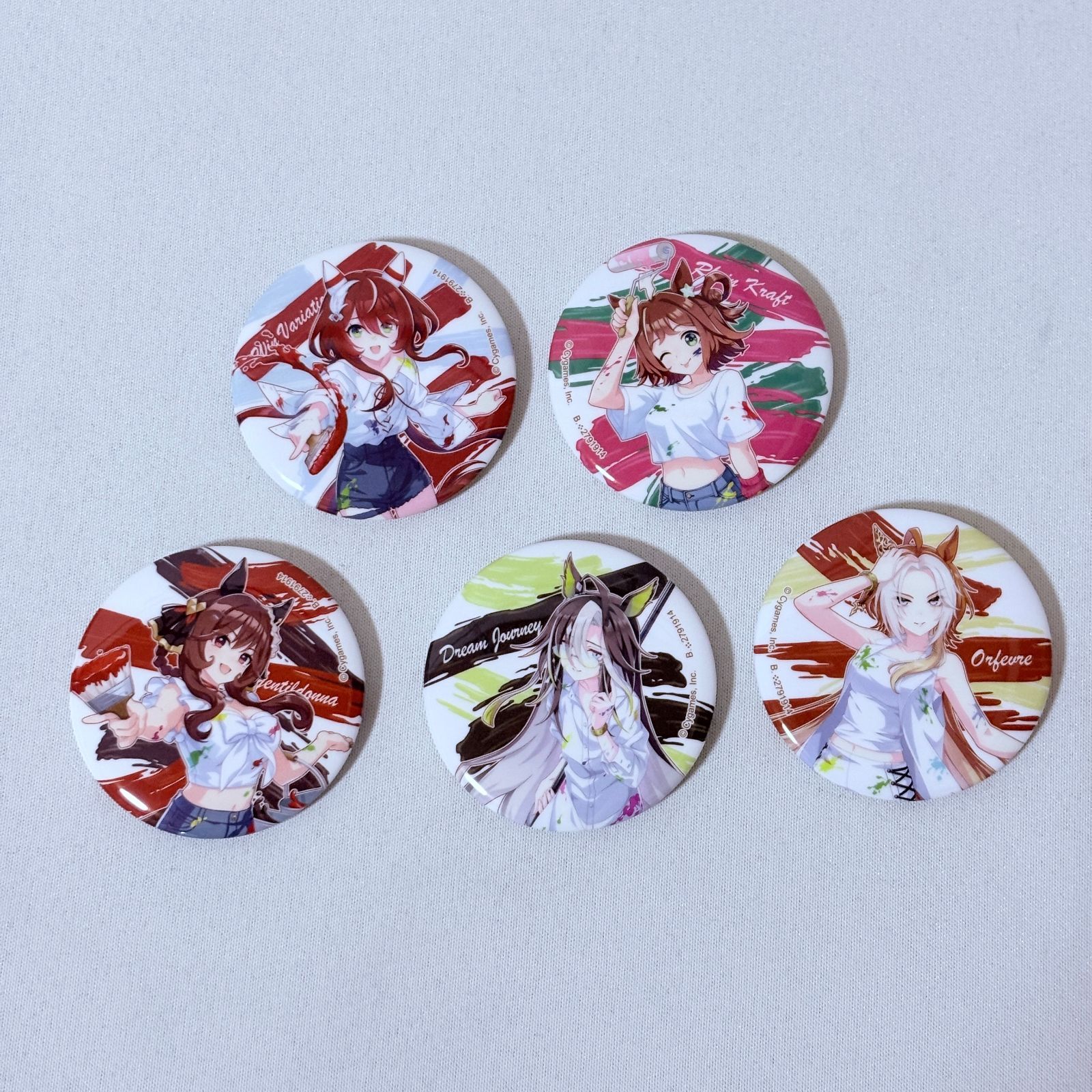 ウマ娘 カプセル 缶バッジ3 namco ペインタースタイル オルフェーブル