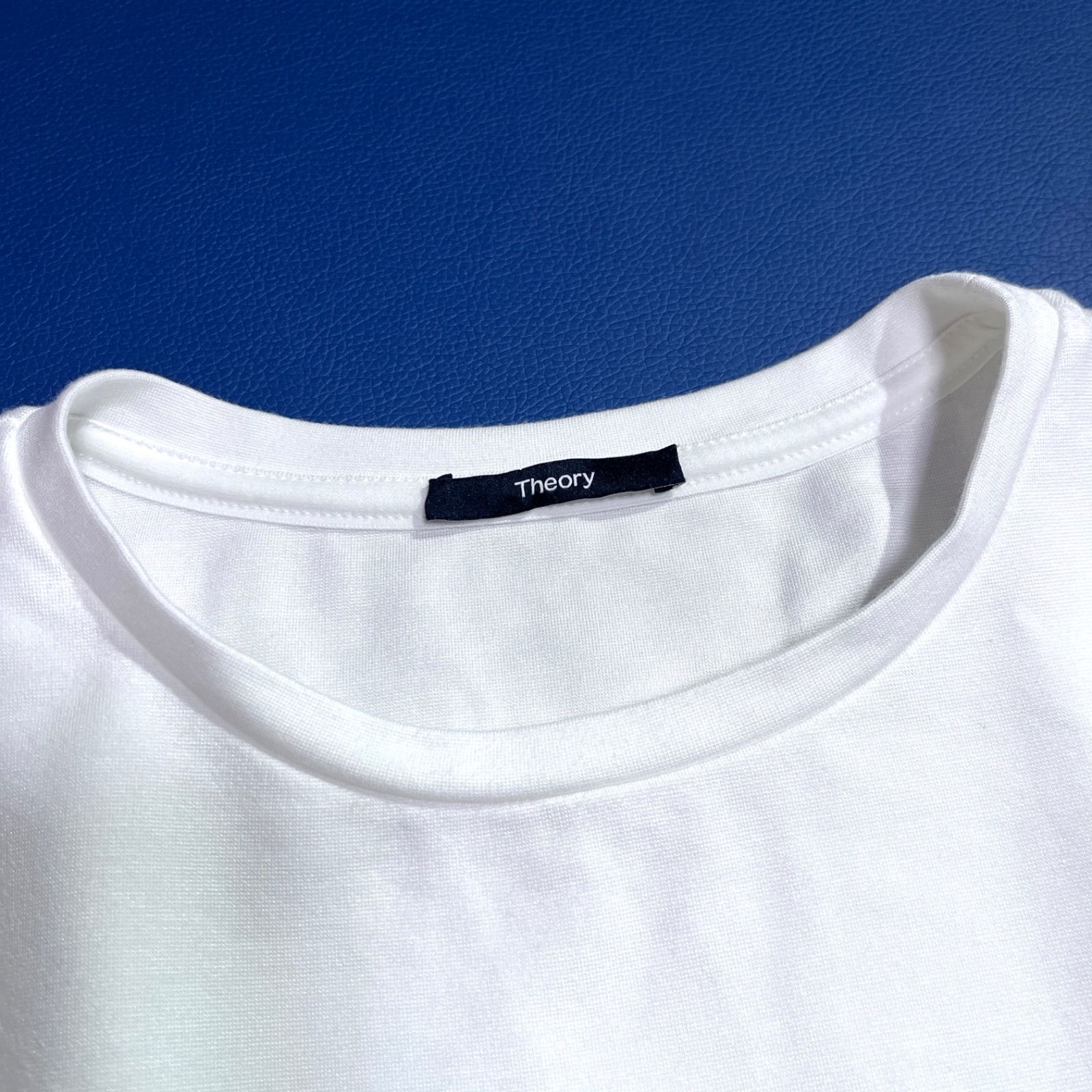 cX17 Theory 2025SS クロップド丈カットソー Tシャツ クルーネック やや厚手 ハーフスリーブ 半袖 シンプル クロップド丈 ショート丈 ホワイト 白 theory セオリー cX17 Theory 2025SS クロップド丈カットソー Tシャツ クルーネック
