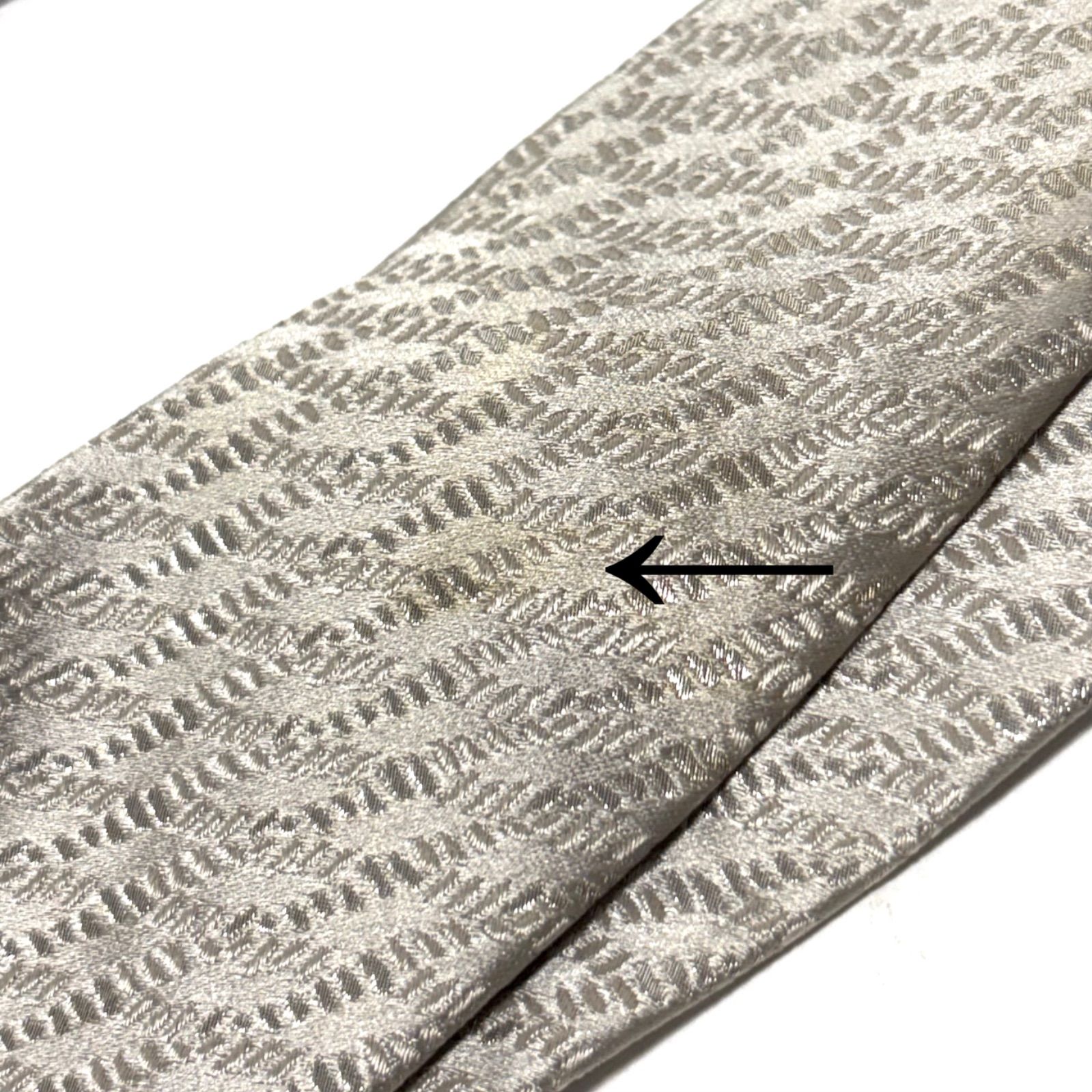 シャルベ ネクタイ 光沢 ブランド シルバー 銀 総柄 シルク フランス製