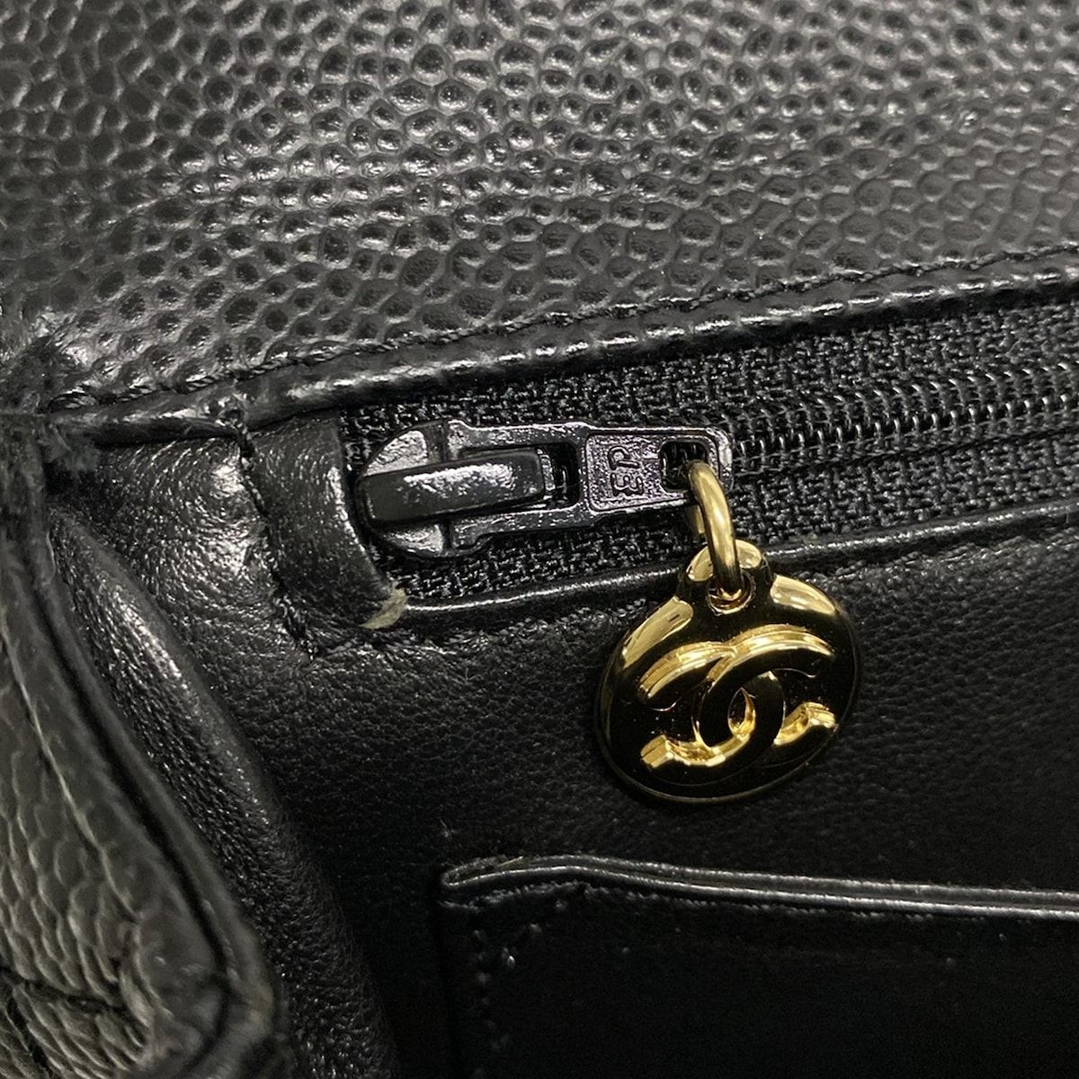 シャネル CHANEL ハンドバッグ A12397 台形バッグ/マトラッセ キャビア 