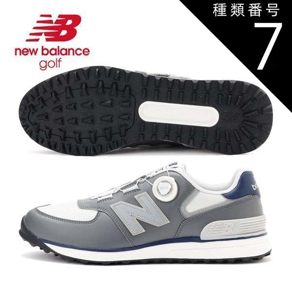 New Balance 574 ゴルフシューズ ホワイト/ネイビー no.2 New Balance