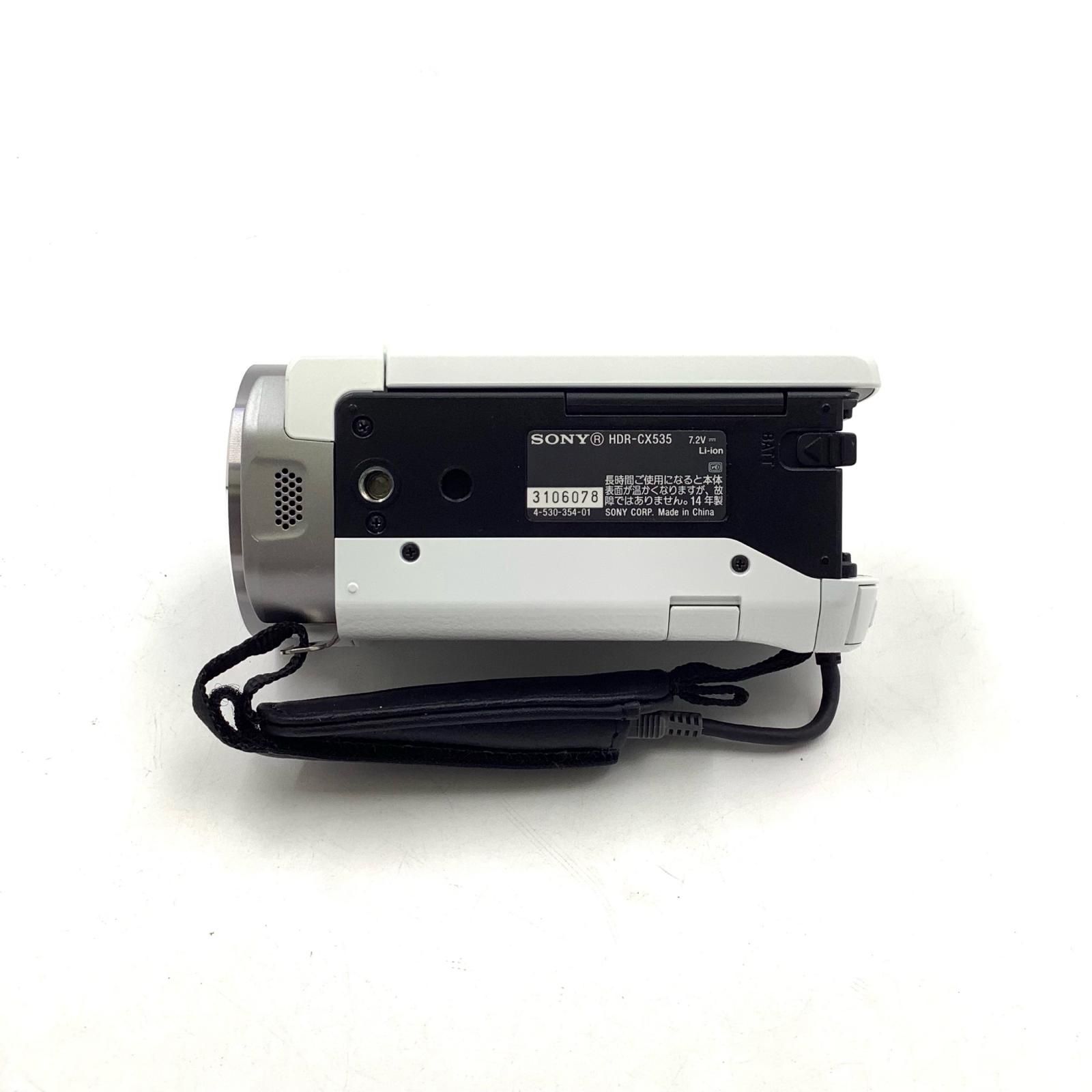 全額返金保証】【最速発送】Sony HDR-CX535 (W) [ホワイト] 美品 動作