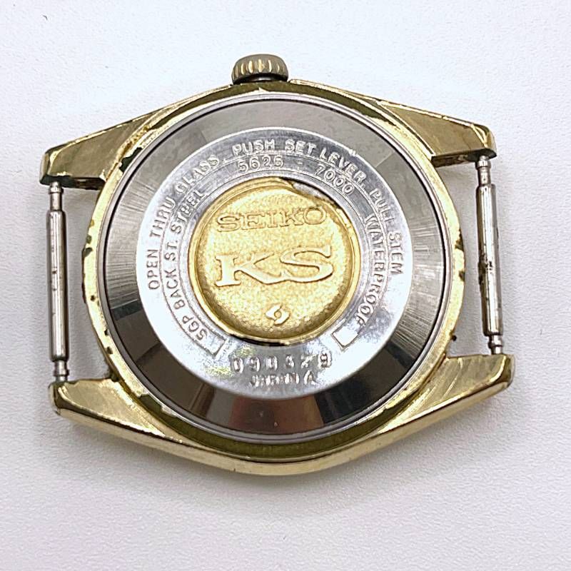  稼働 キングセイコー ハイビート 自動巻き メンズ腕時計 SGP 金メッキ ゴールド 5625-7000 TJ262 テーパードデニム 自動巻き時計 腕時計(アナログ)