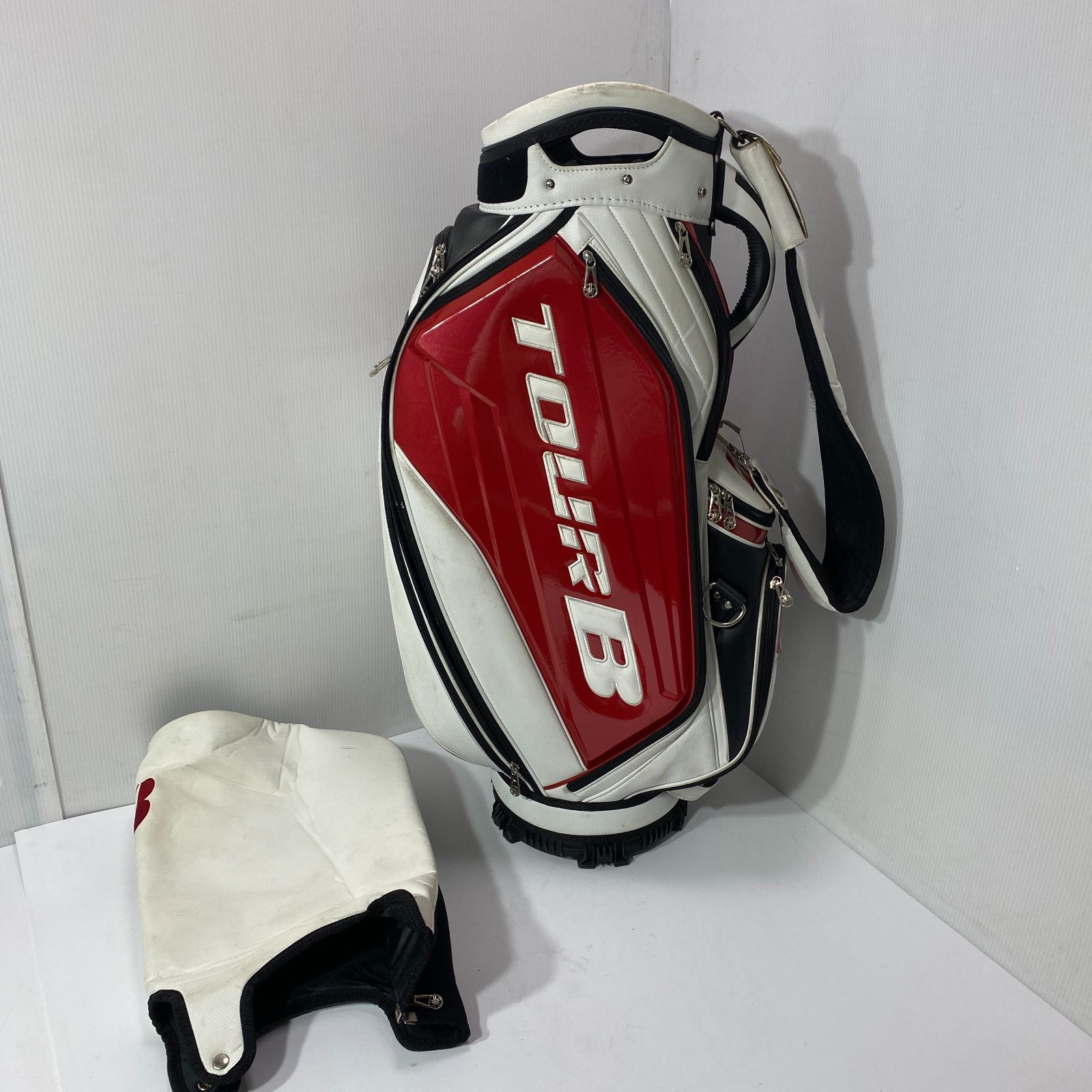 ブリヂストン TOUR B キャディーバッグ 9インチ ホワイト/レッド