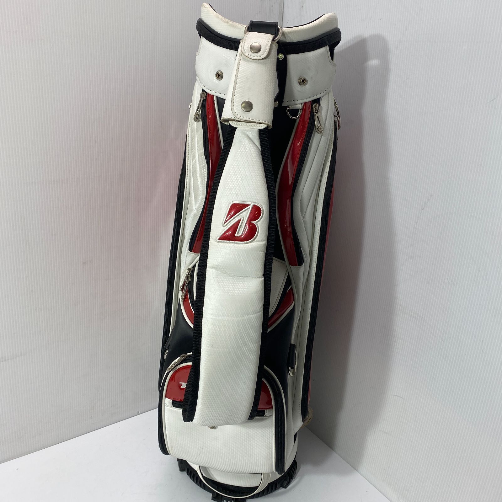 ブリヂストン TOUR B キャディーバッグ 9インチ ホワイト/レッド