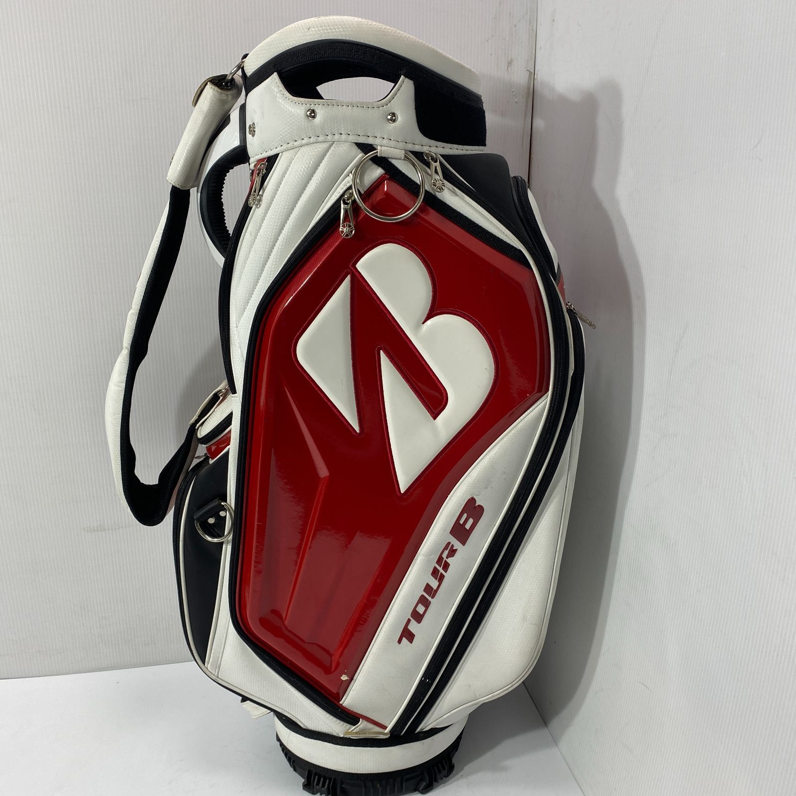 ブリヂストン TOUR B キャディーバッグ 9インチ ホワイト/レッド