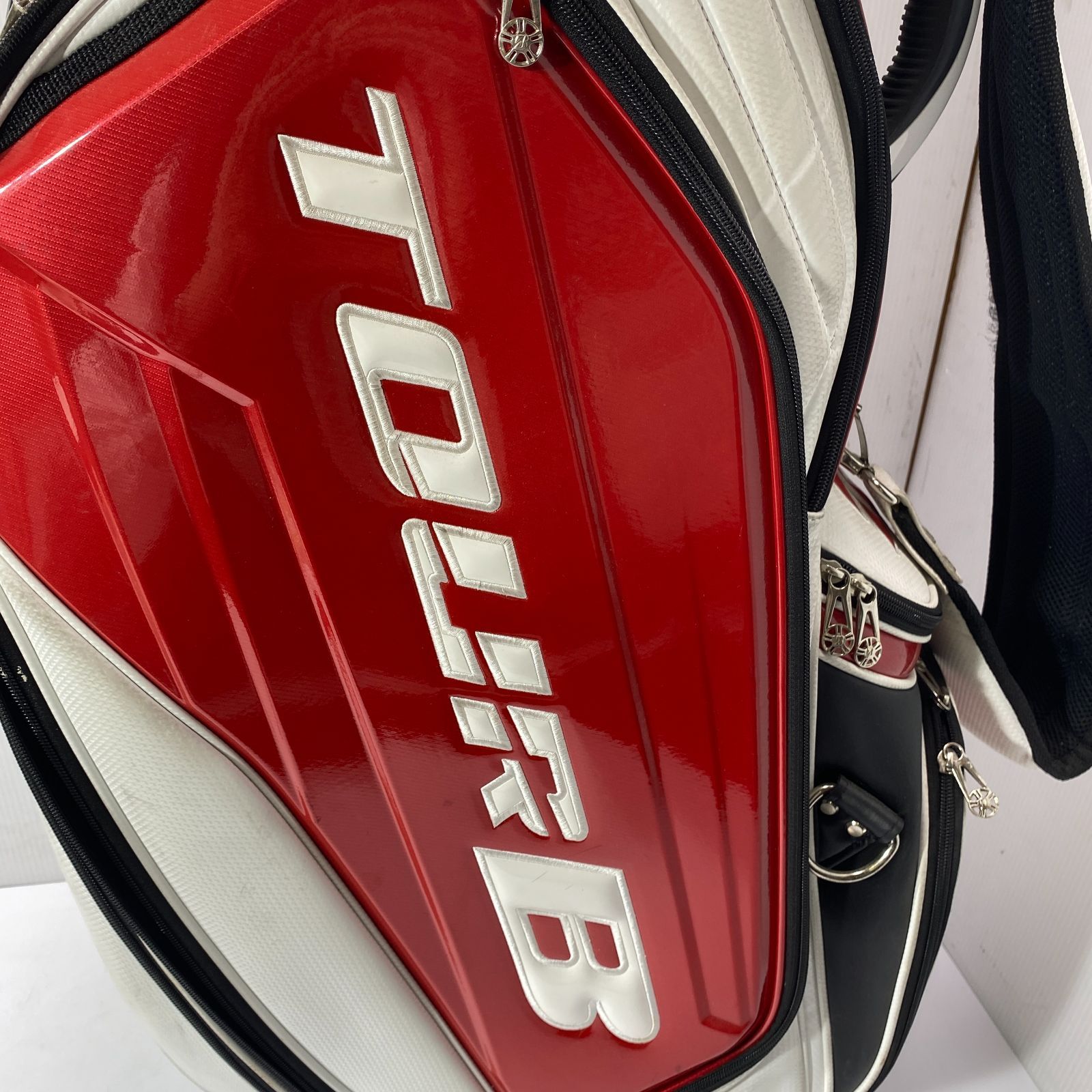 ブリヂストン TOUR B キャディーバッグ 9インチ ホワイト/レッド