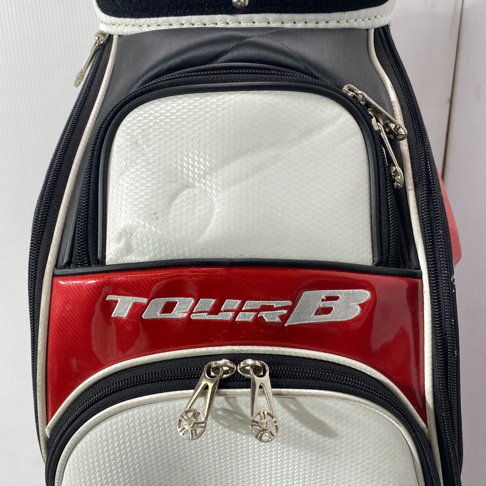 ブリヂストン TOUR B キャディーバッグ 9インチ ホワイト/レッド