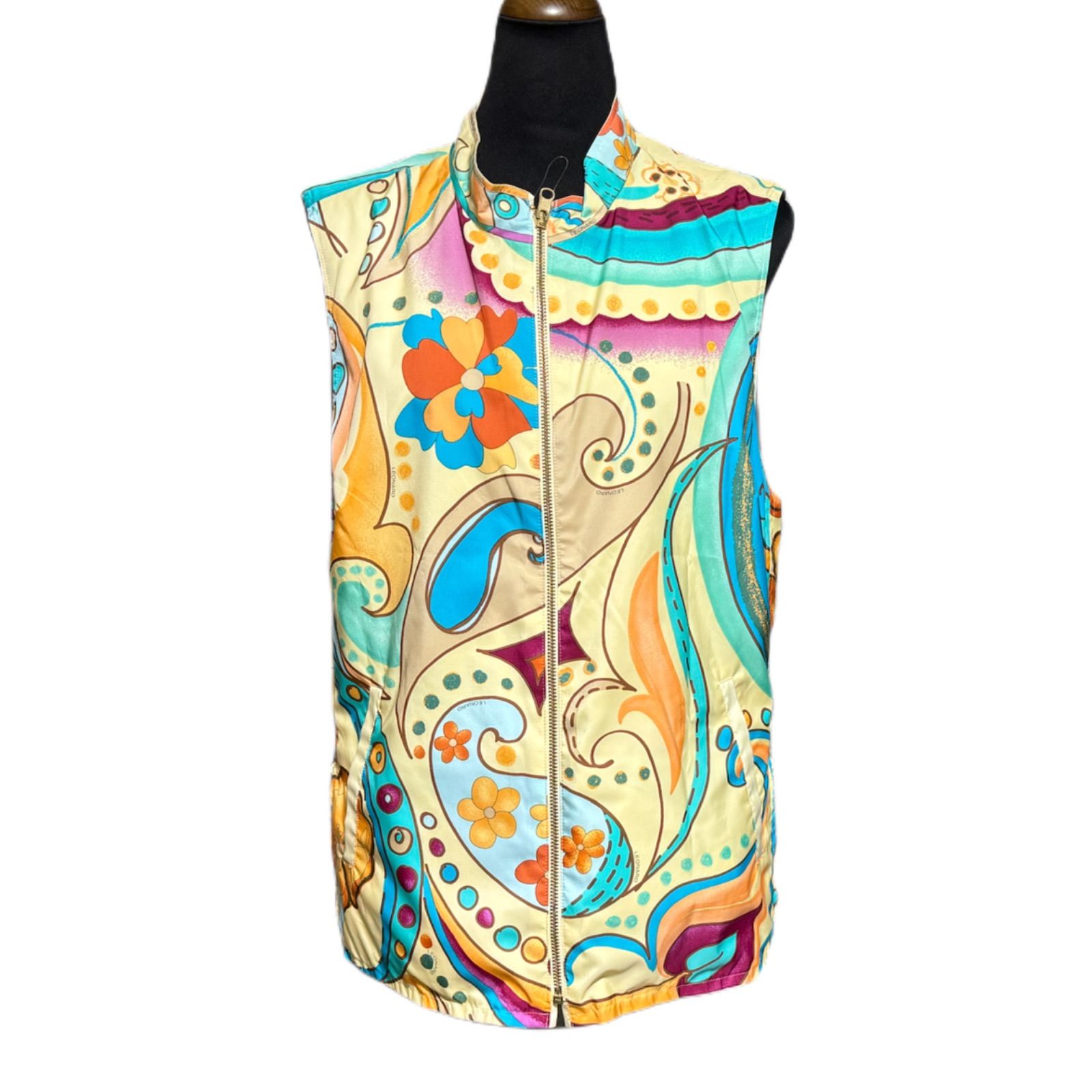 LEONARD レオナール リバーシブル ベスト イエロー - メルカリ