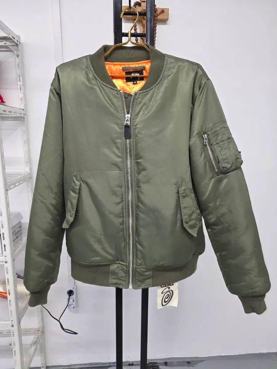 STUSSY x CDG MA-1 ブルゾン ジャケット M カーキ CDG MA-1 STUSSY